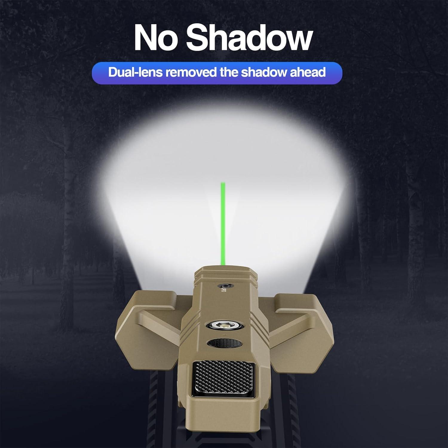 Linterna Táctica DARKFANG 1450 Lúmenes con Lásser Verde