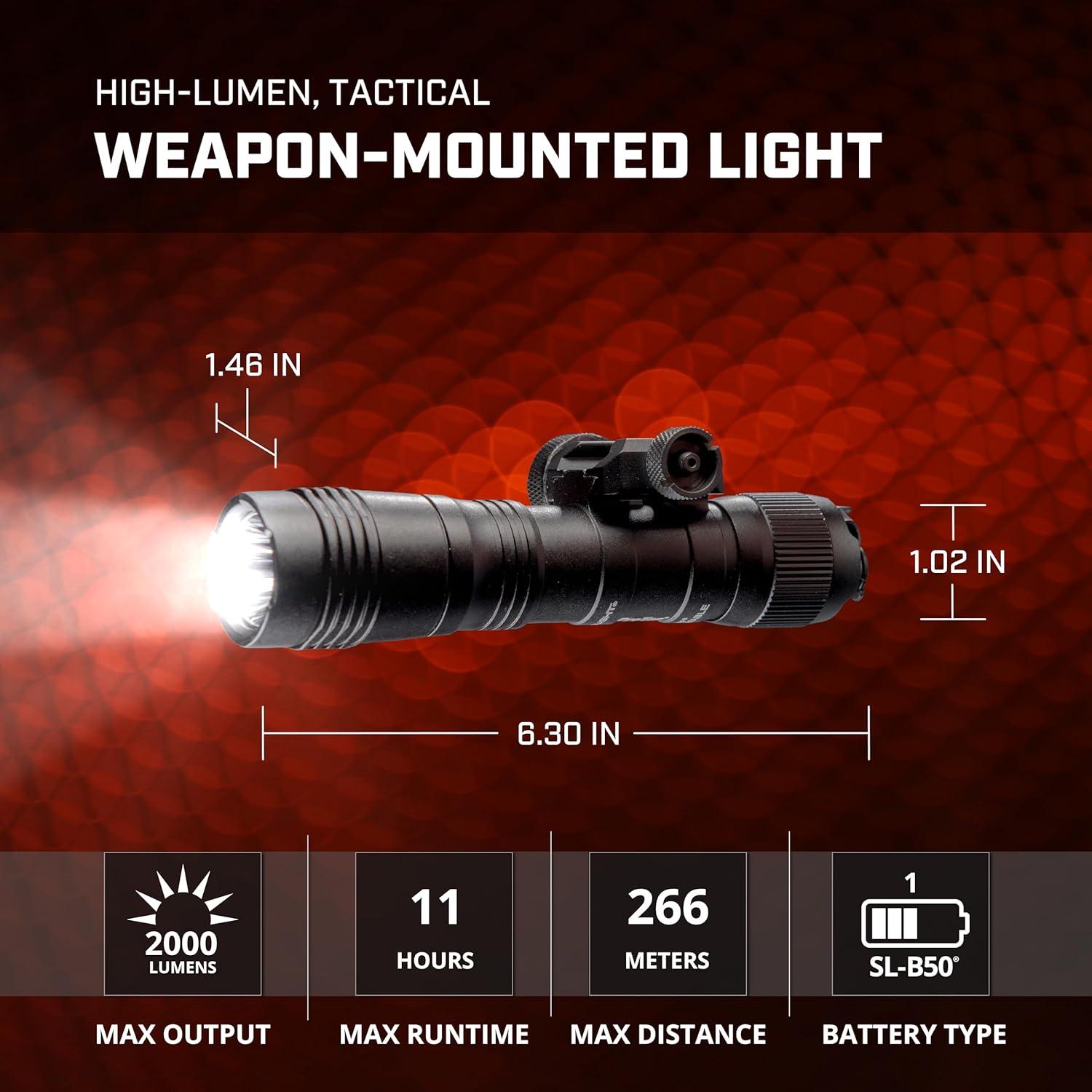 Linterna Táctica Streamlight ProTac 2.0 2000 Lúmenes Recargable