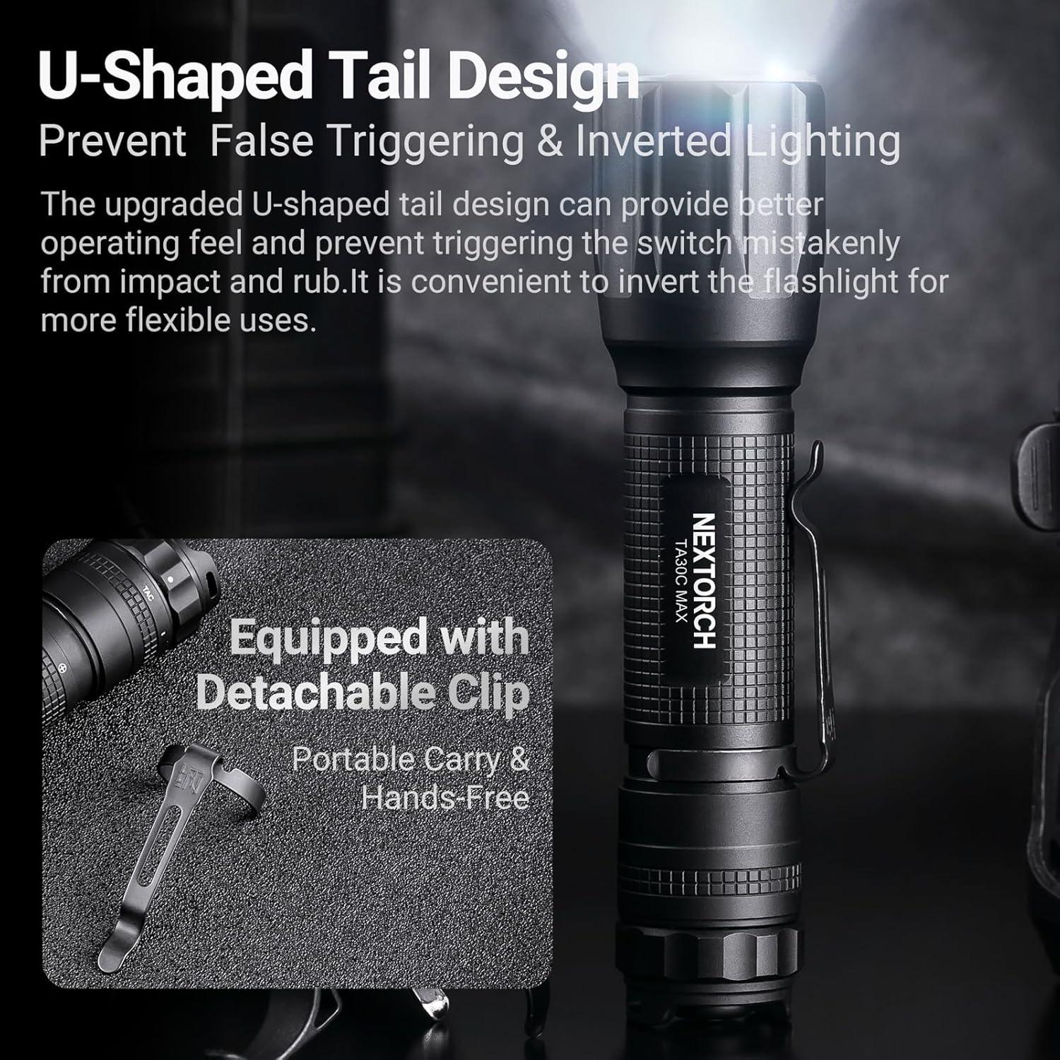 Linterna Táctica NEXTORCH TA30C MAX 3000 Lúmenes Recargable