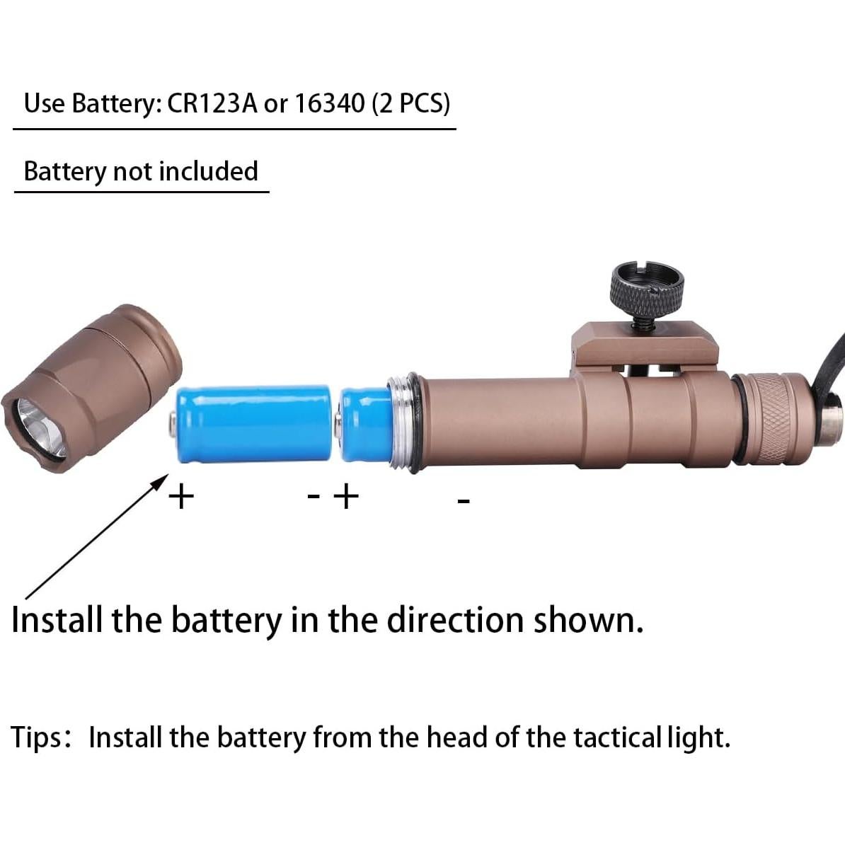 Linterna Táctica Phoking M600C LED Blanca 380 Lúmenes