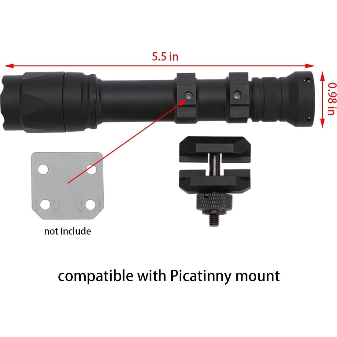 Linterna Táctica Phoking M600C LED Blanca 380 Lúmenes