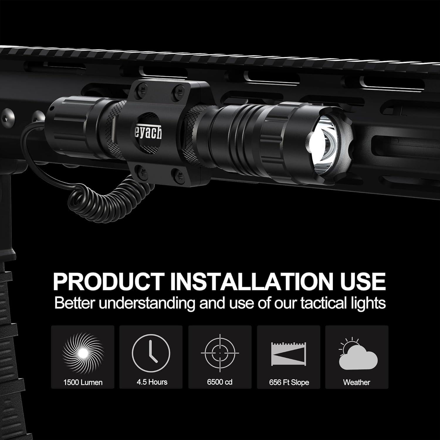 Linterna Táctica Recargable Feyachi FL-32 1500 Lúmenes USB-C IPX7