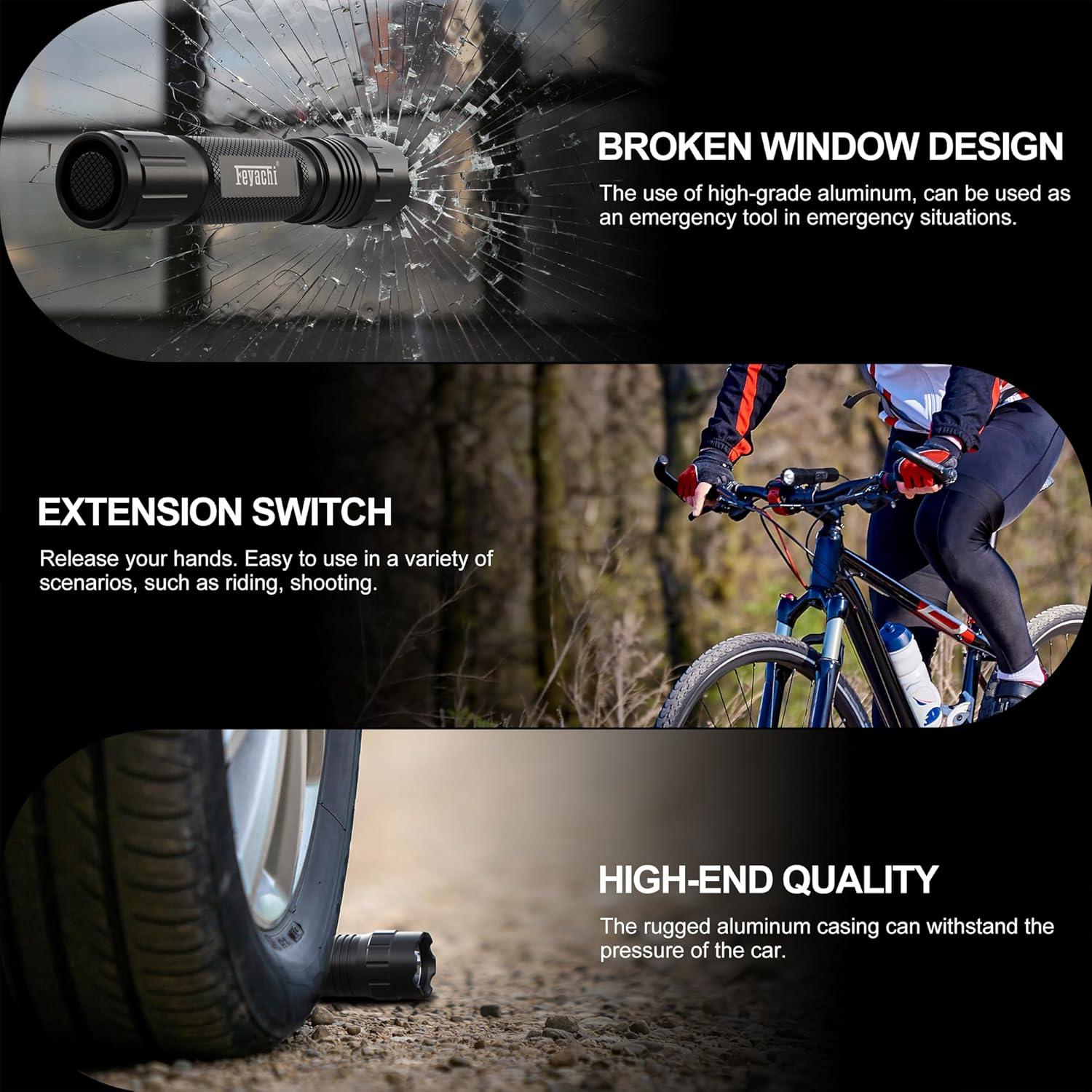 Linterna Táctica Recargable Feyachi FL-32 1500 Lúmenes USB-C IPX7