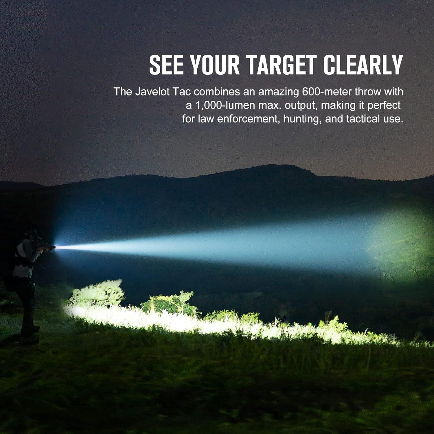 Linterna Táctica OLIGHT Javelot Tac M 1000 Lúmenes 600m Alcance