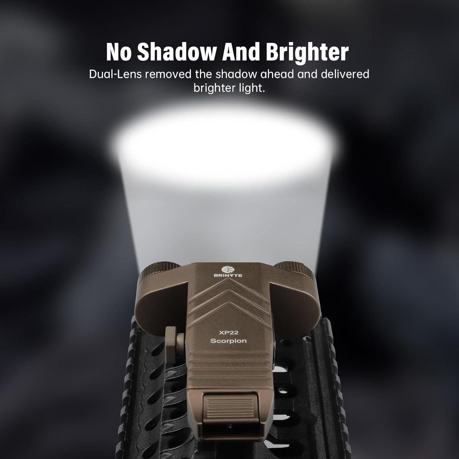 Linterna Táctica LED Brinyte XP22 1300 Lúmenes Recargable USB