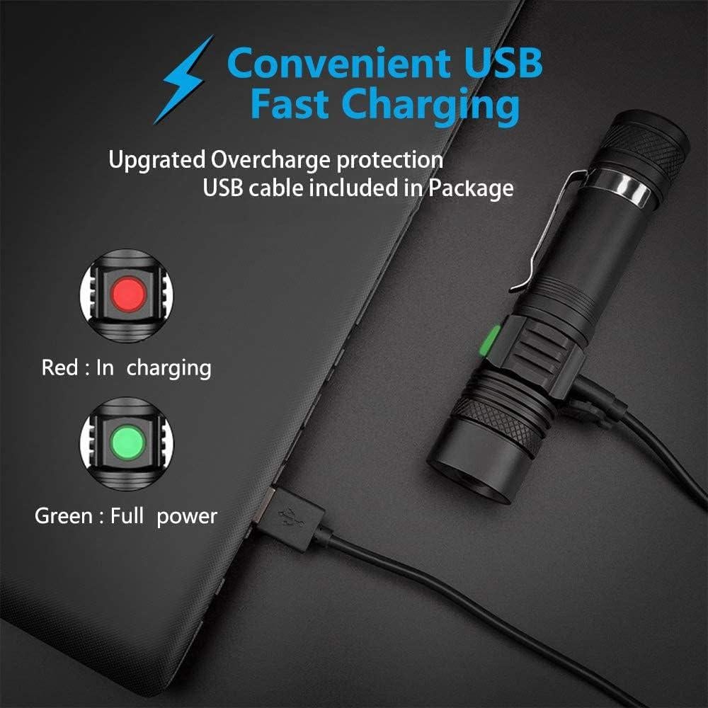 Linterna Táctica LED Hoxida Recargable IPX6 5000mAh