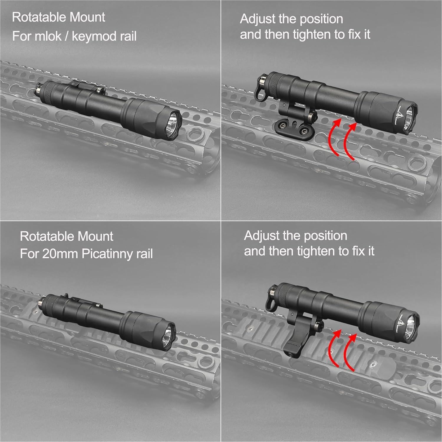 Linterna Táctica NOBUHIRO M600C 800 Lúmenes LED Impermeable