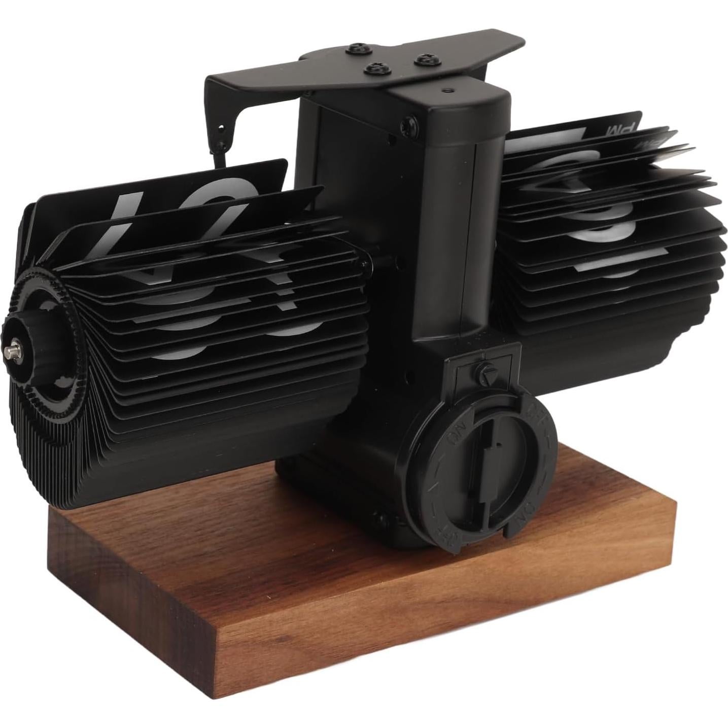 Reloj de Volteo Digital Kodrily Negro con Base de Nogal