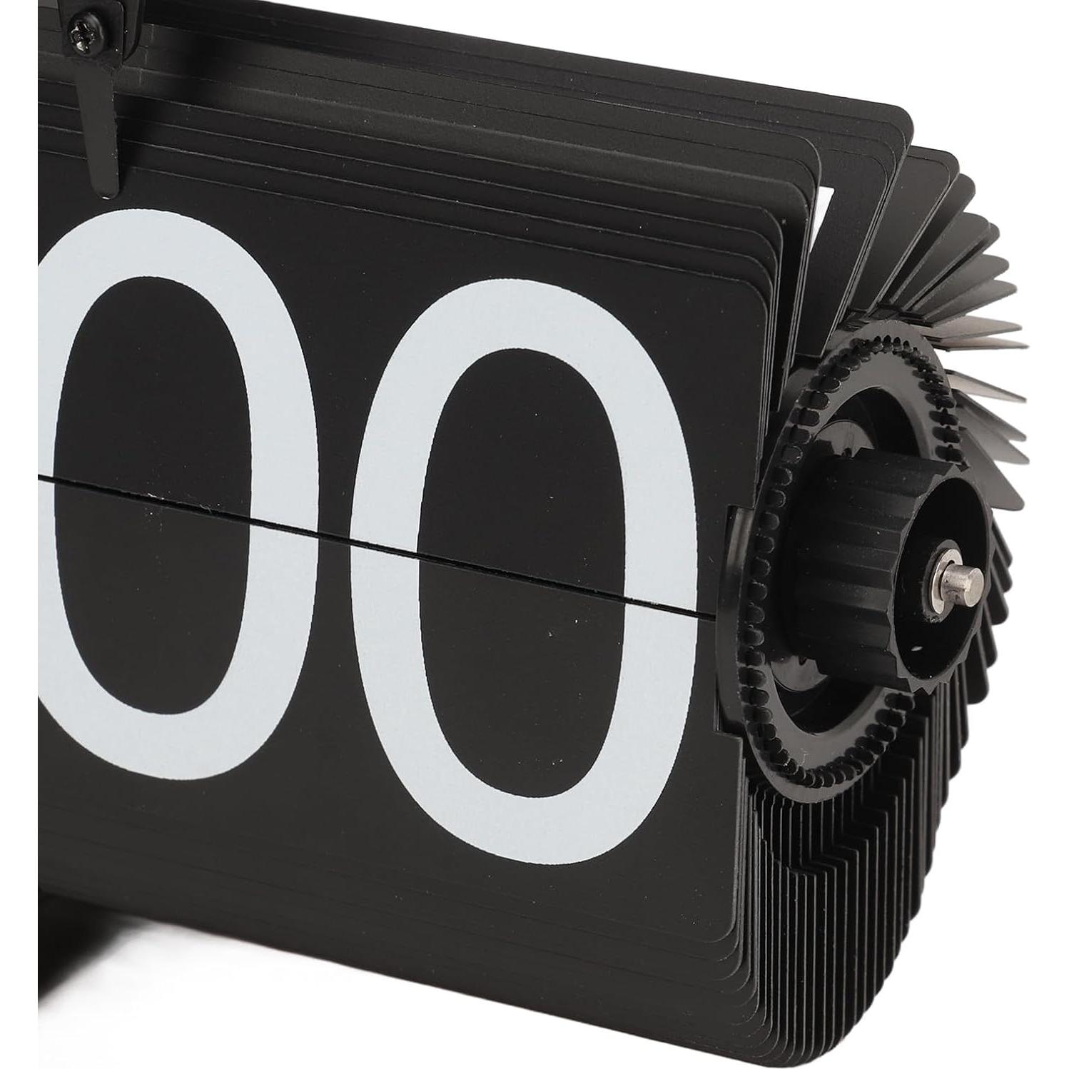 Reloj de Volteo Digital Kodrily Negro con Base de Nogal