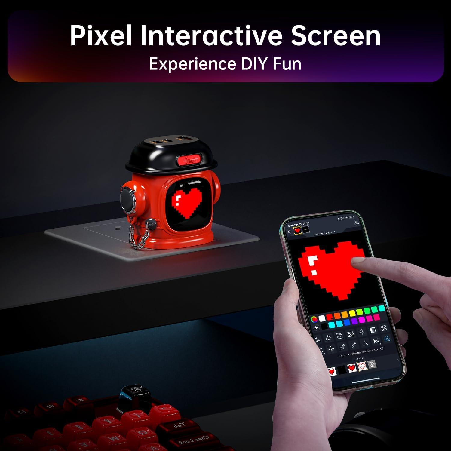 Cargador Rápido 65W Dipow + Marco Digital Divoom Pixel