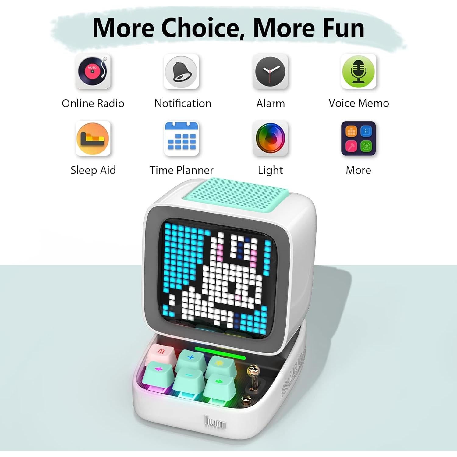 Altavoz Bluetooth Divoom Ditoo Retro Pixel Art con Radio FM