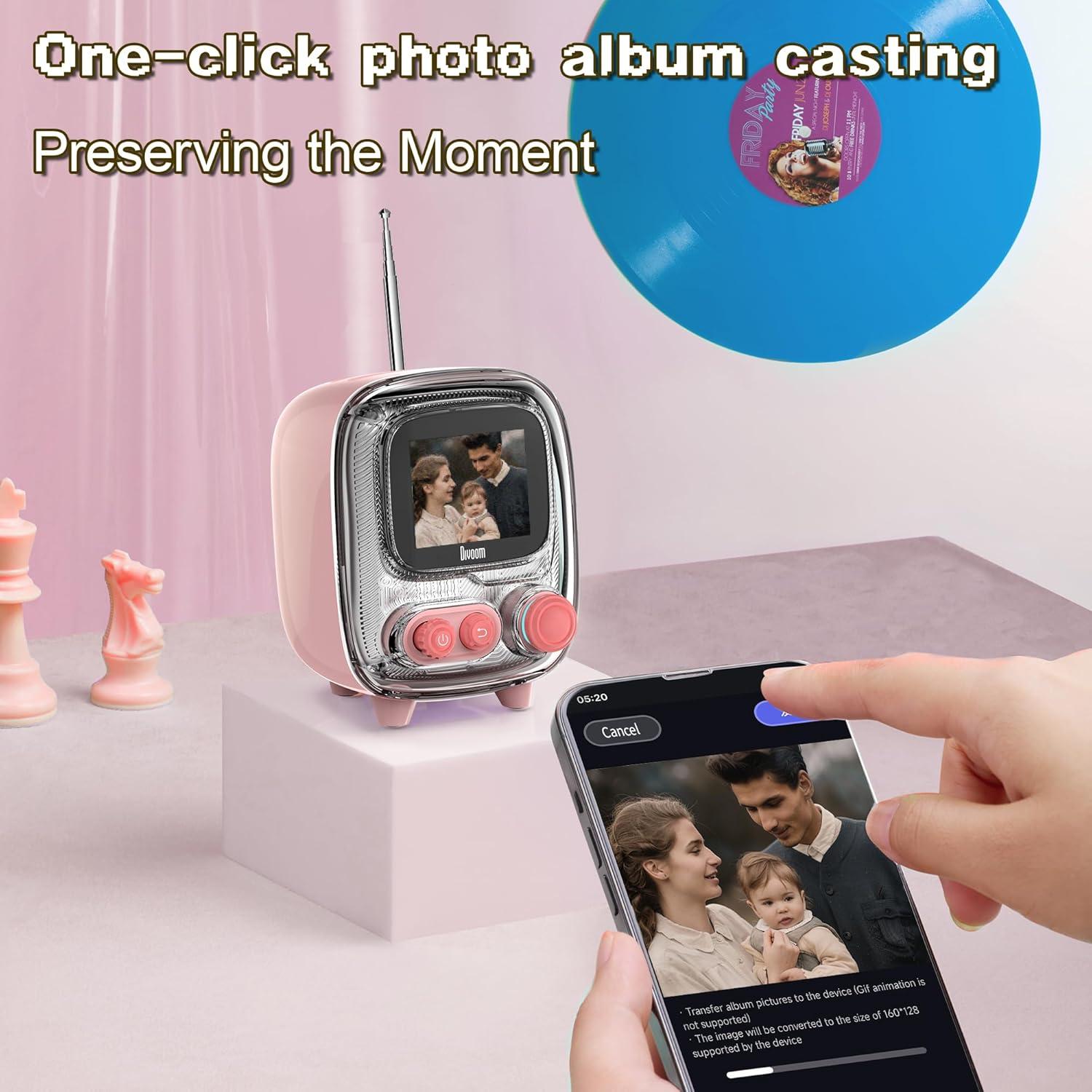 Altavoz Bluetooth Divoom Ditoo Retro Pixel Art con Radio FM