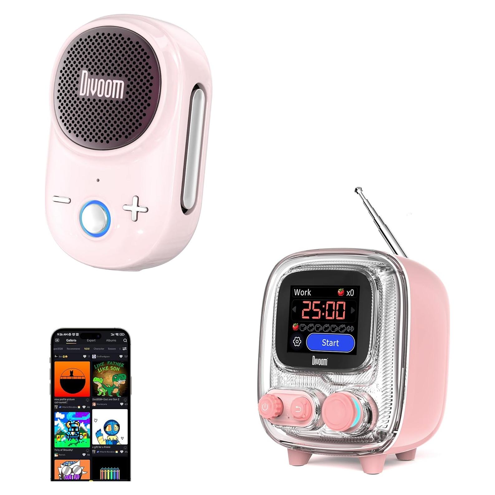 Paquete Divoom: Altavoz Retro Tiivoo + Itour-S Portátil Bluetooth