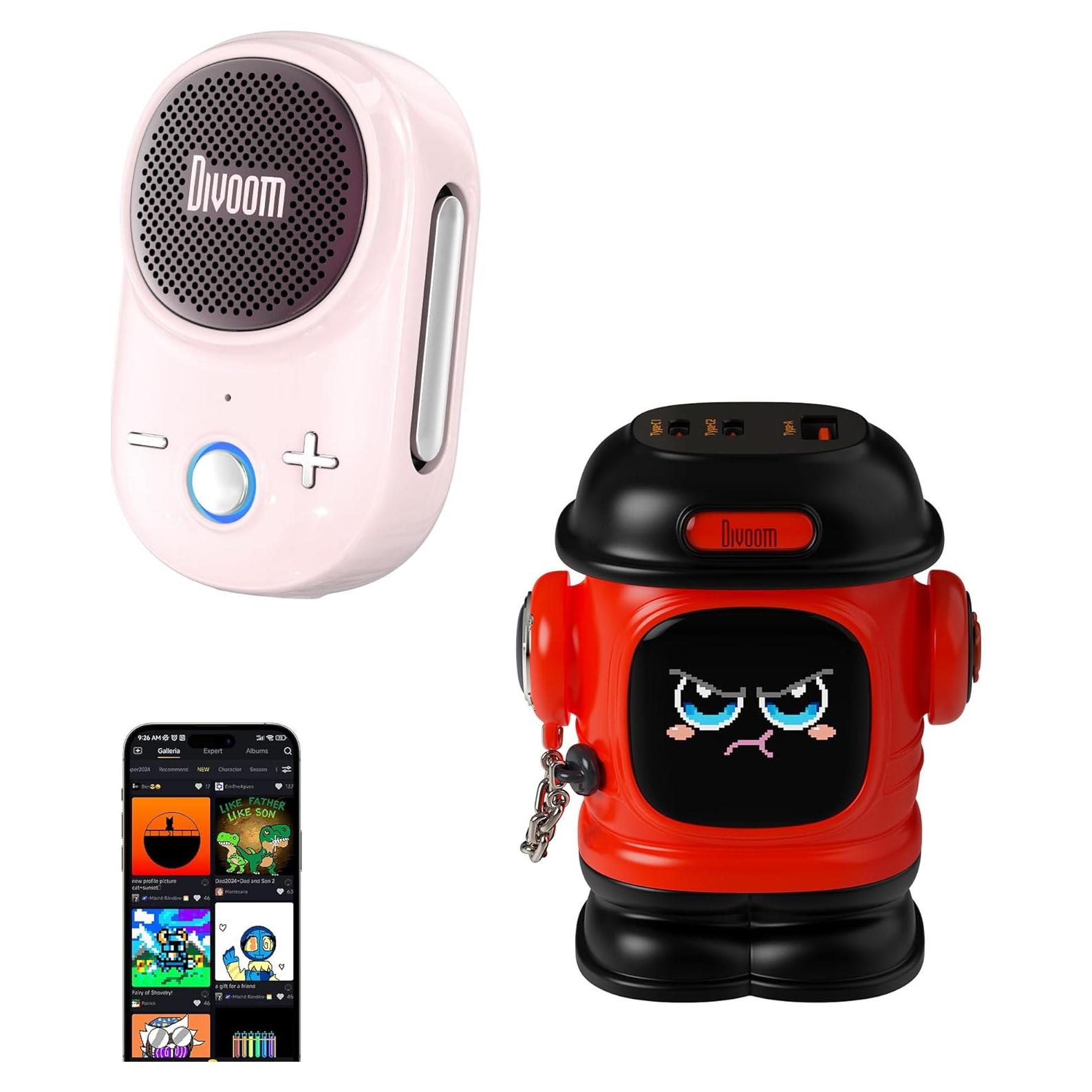 Altavoz Bluetooth Divoom Portátil + Cargador Rápido Compacto