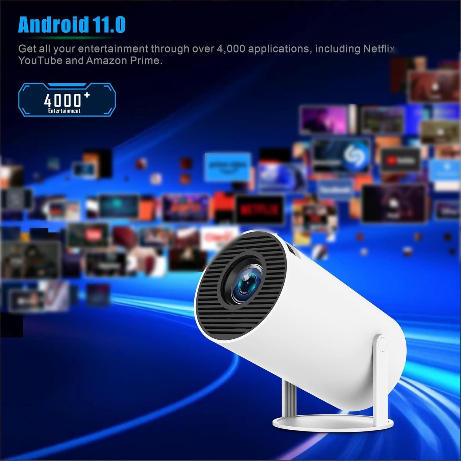 Proyector Mini X88 HY300 Pro 720P Wifi 6 Android 11 BT5.0