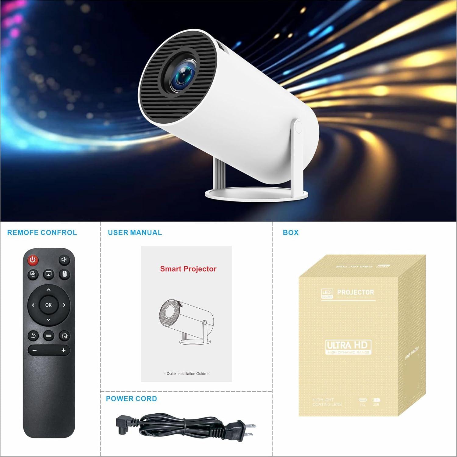 Proyector Mini X88 HY300 Pro 720P Wifi 6 Android 11 BT5.0