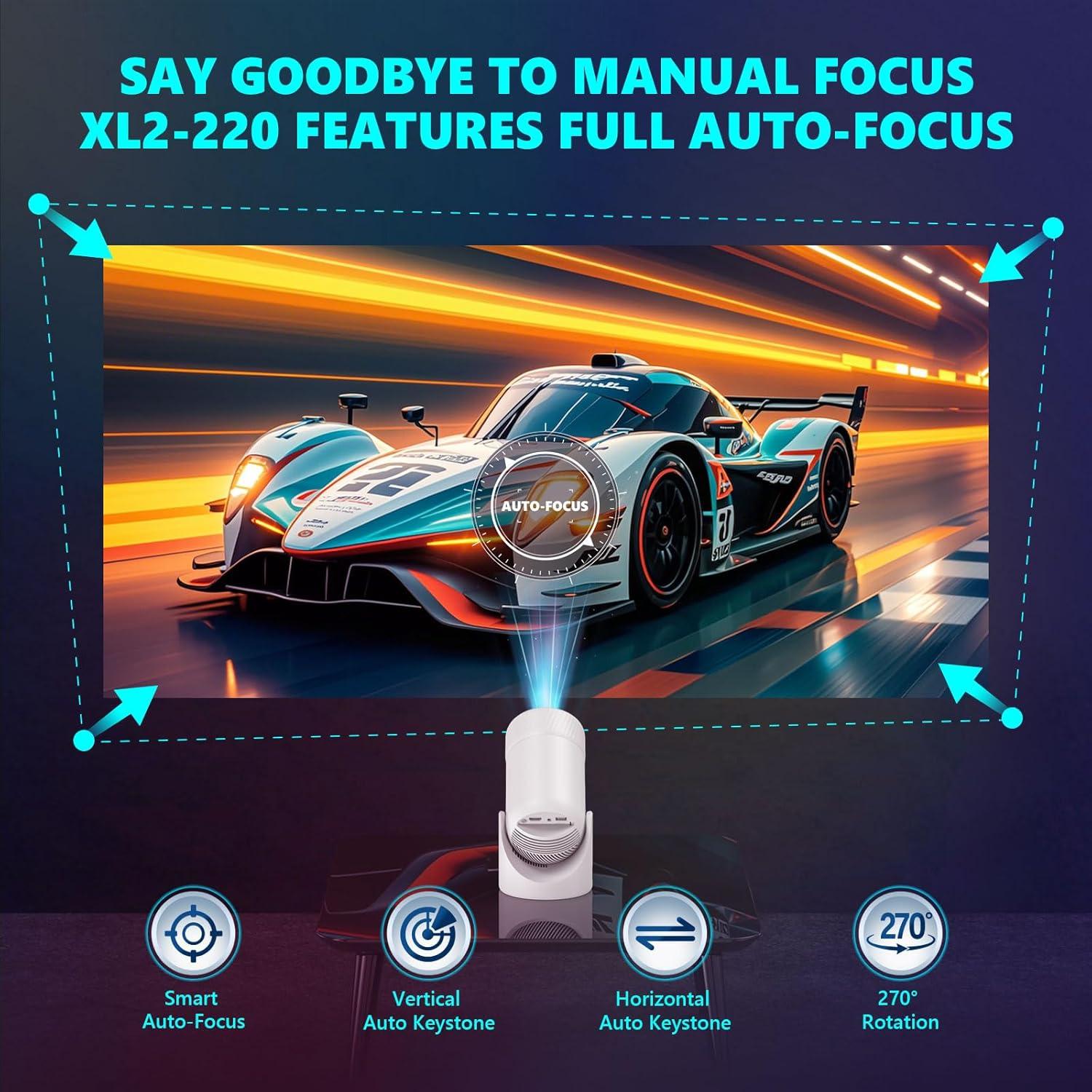 Proyector Portátil Mini ear&ear HY300PRO 4K 1080P WiFi 6 Bluetooth