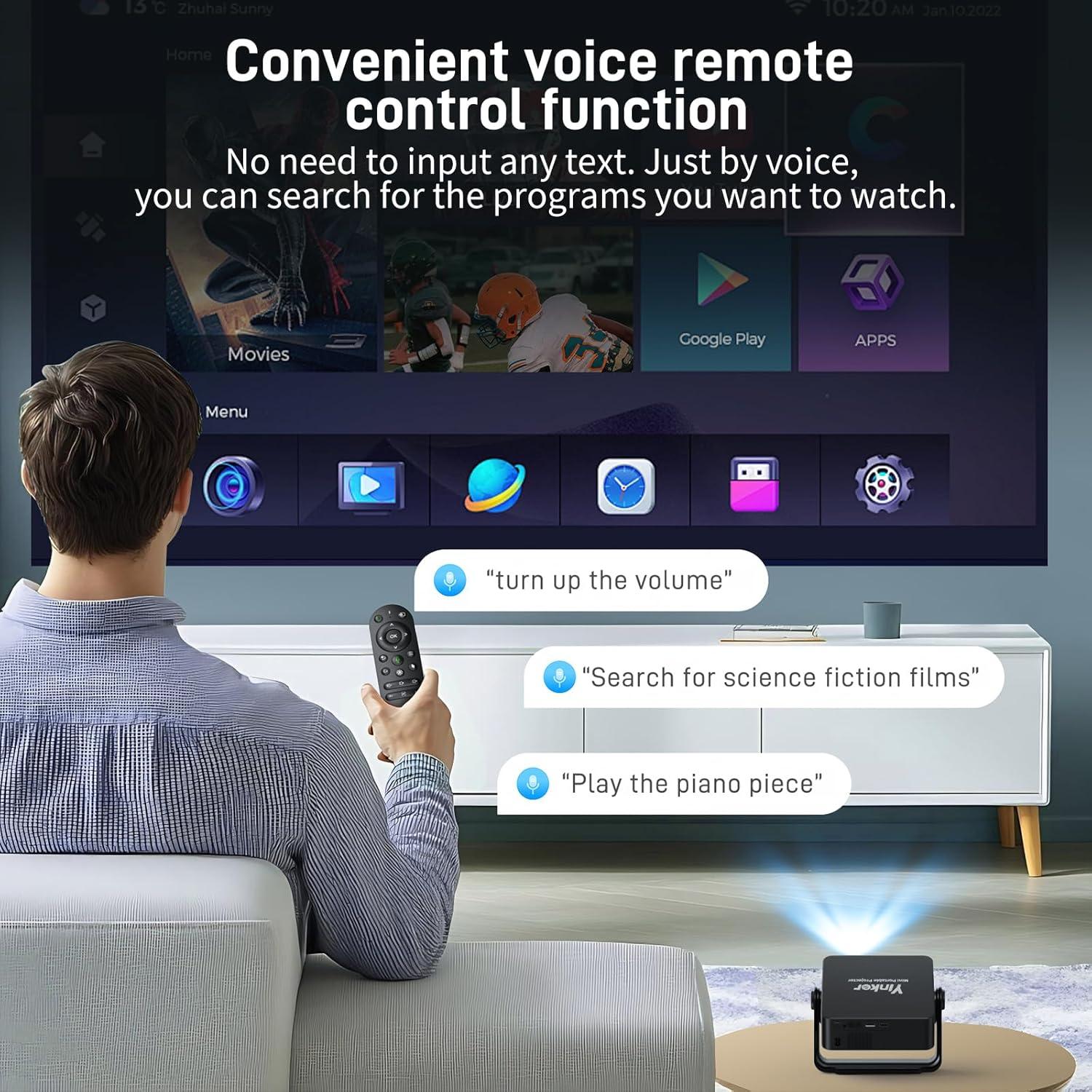 Proyector Mini Yinker 1080P FHD con WiFi y Bluetooth 5.2