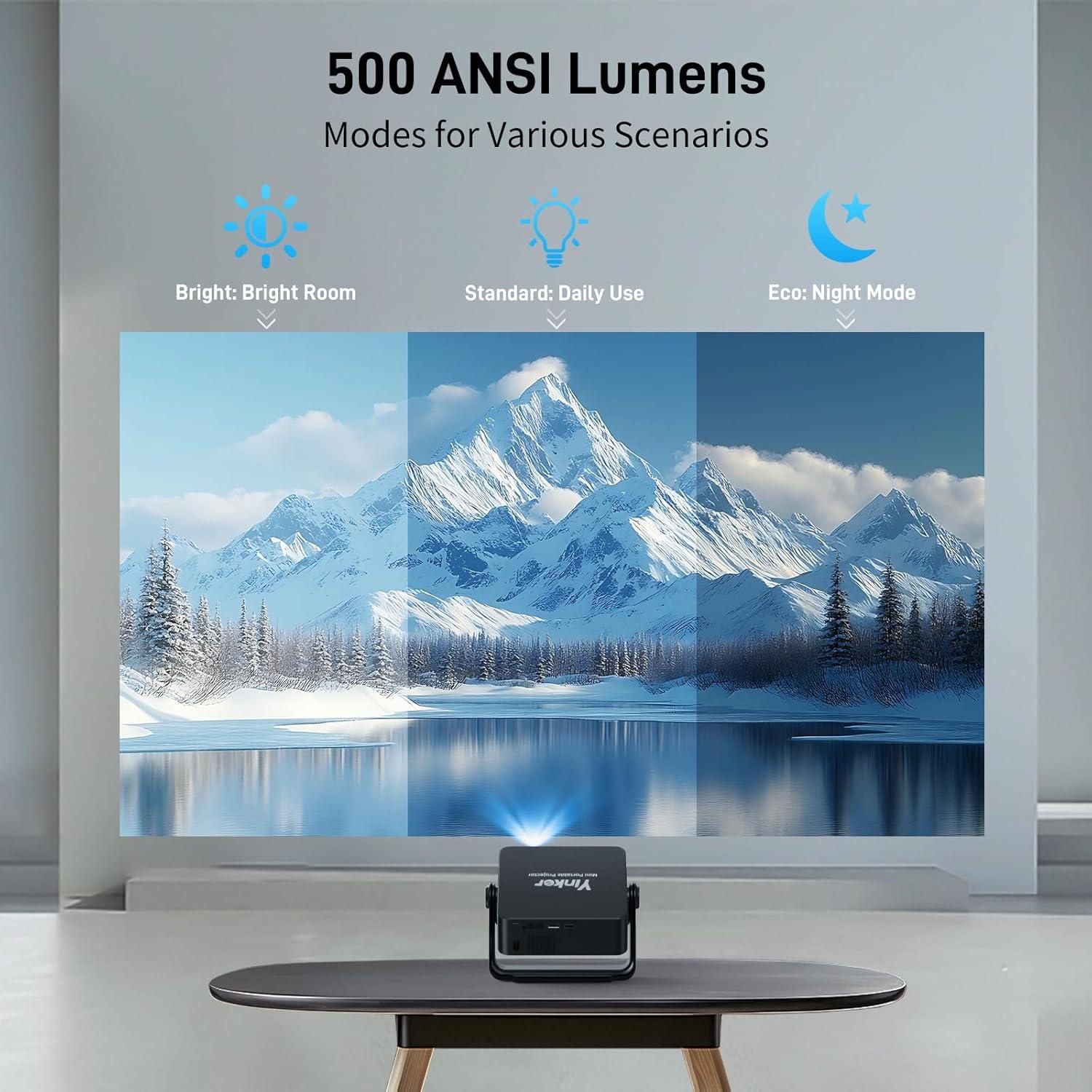 Proyector Mini Yinker 1080P FHD con WiFi y Bluetooth 5.2