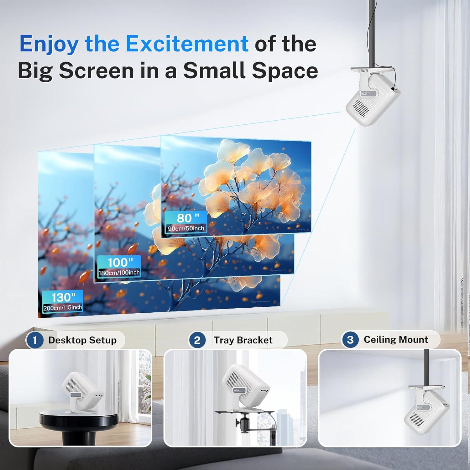 Proyector LYNCAST LumeCube 300 Nativo 1080P Soporte 4K WiFi 6