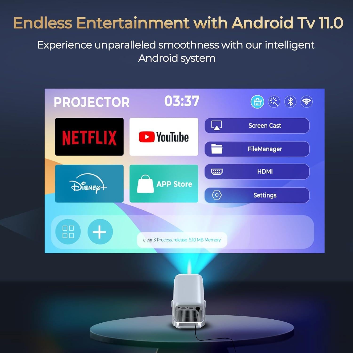 Proyector WEMI LumeCube 003 1080P Full HD WiFi6 Bluetooth5.4