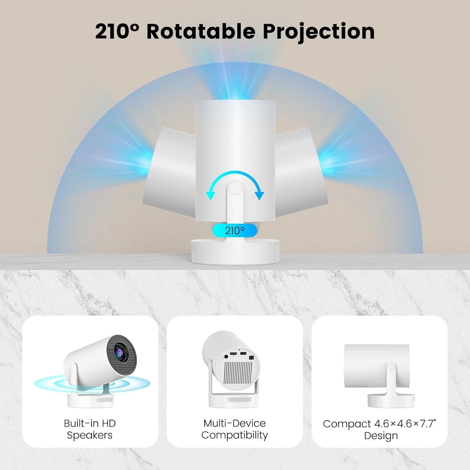 Proyector Mini DreamFair HY300Ultra 4K 1080P WiFi Bluetooth