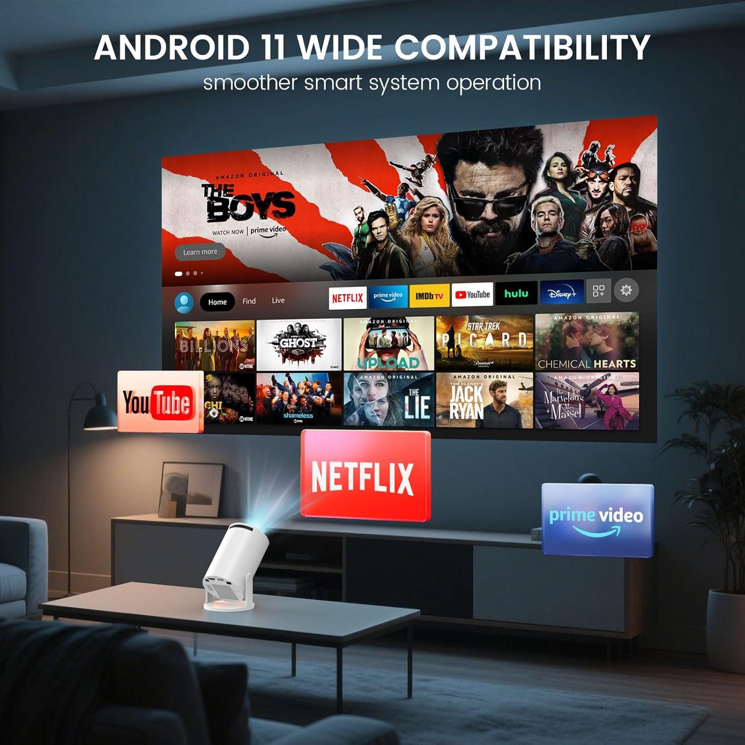 Mini Proyector Portátil Chicdaze HY300 PRO+ 170 ANSI HD WiFi 6