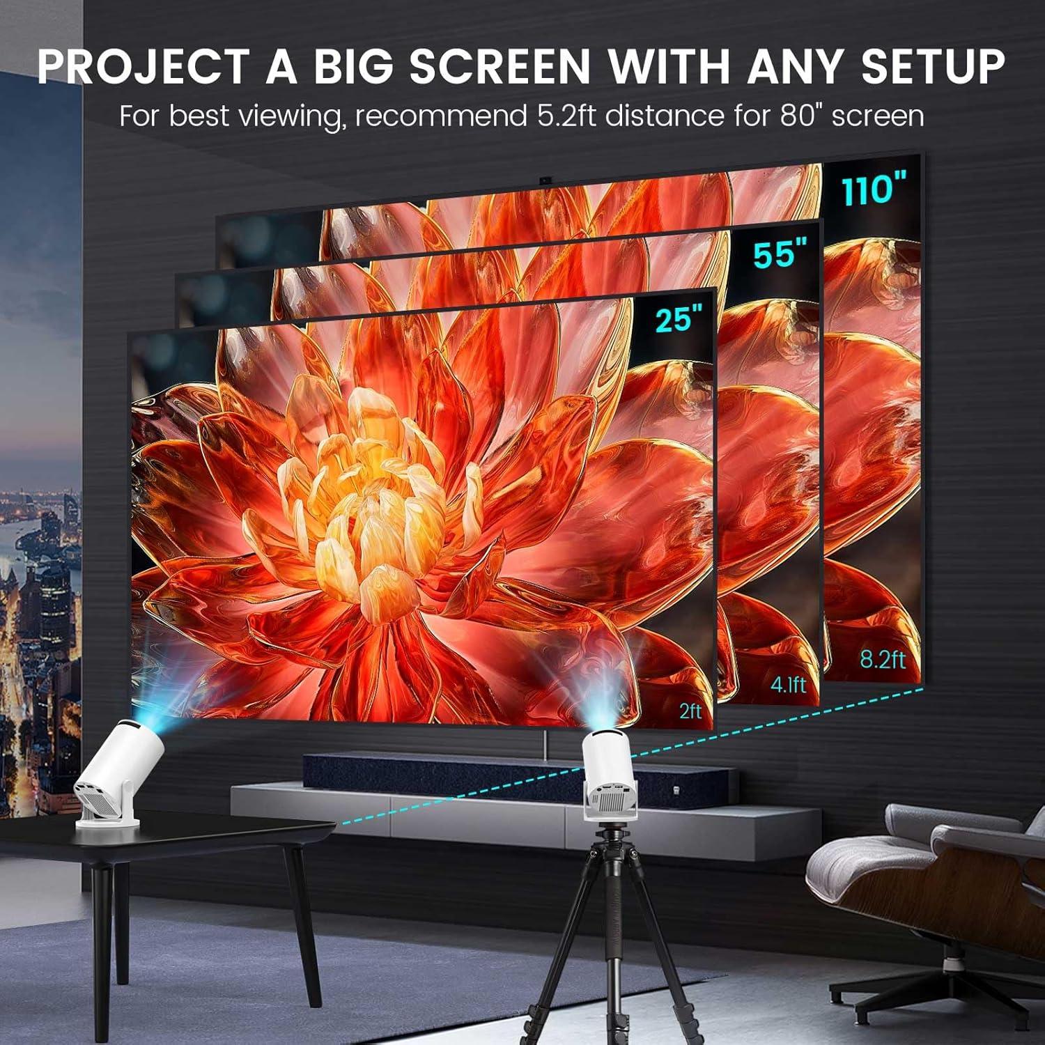 Mini Proyector Portátil Chicdaze HY300 PRO+ 170 ANSI HD WiFi 6