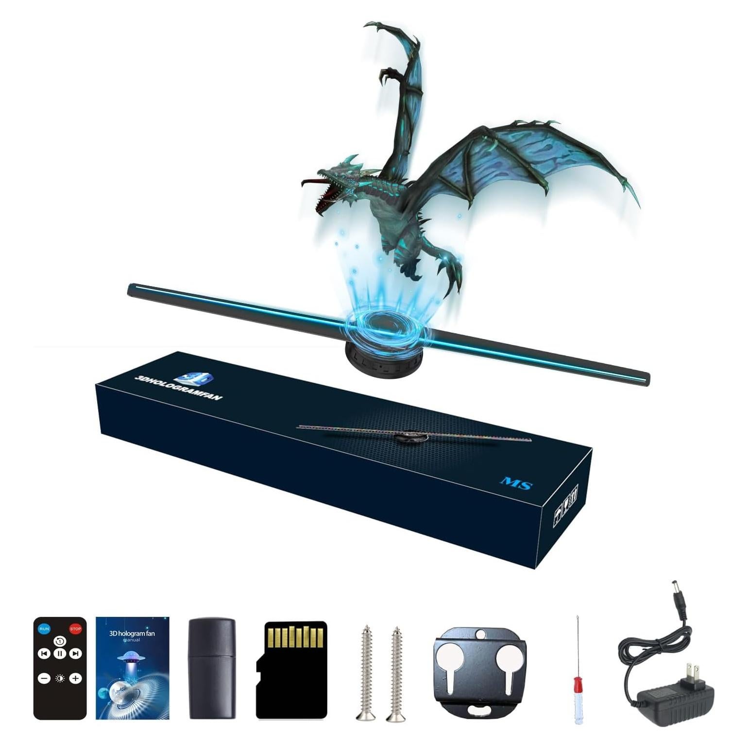 Ventilador Holográfico 3D Missyou 42cm HD con Control Remoto y WiFi