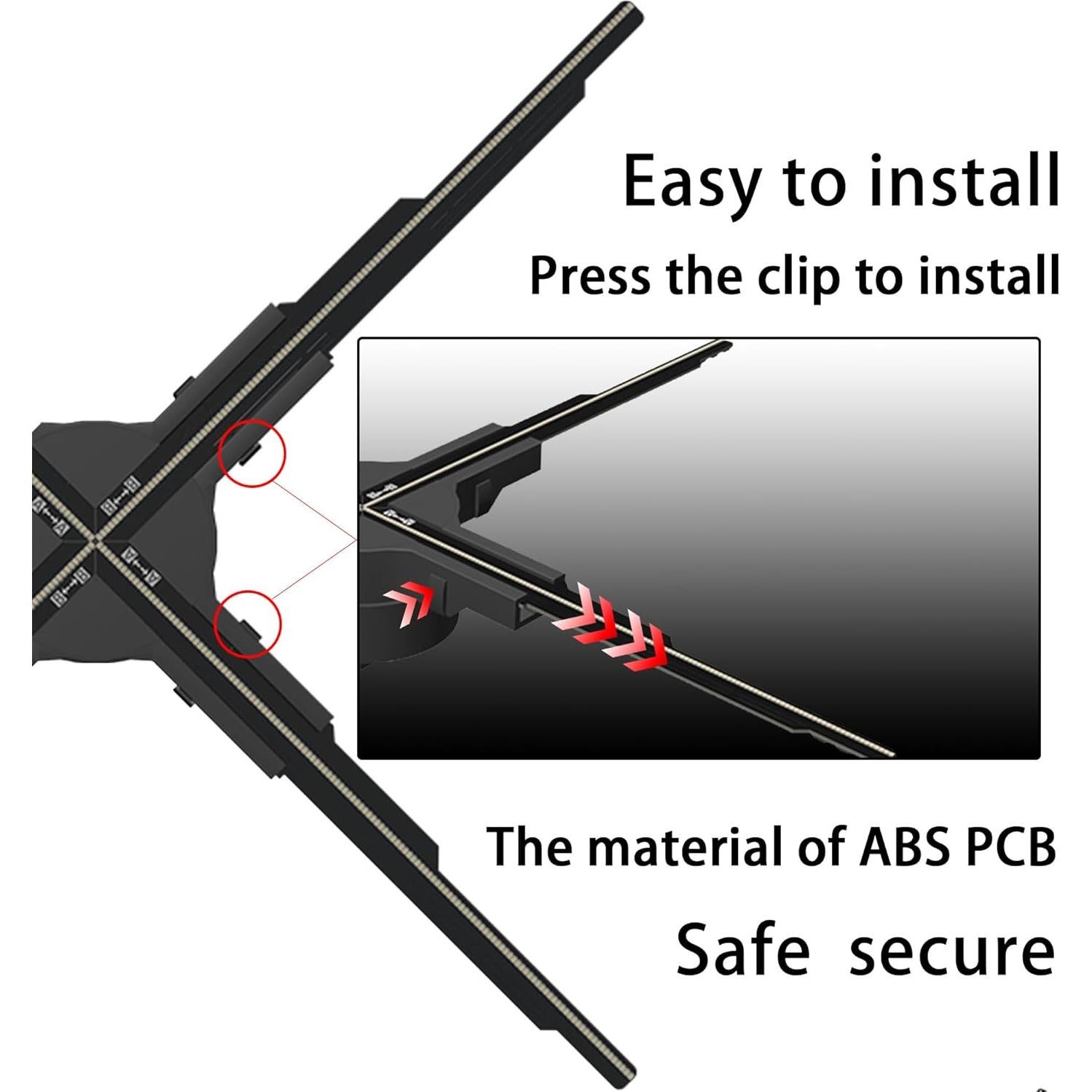 Ventilador Holográfico 3D YSTEROKS 50cm LED Alta Definición
