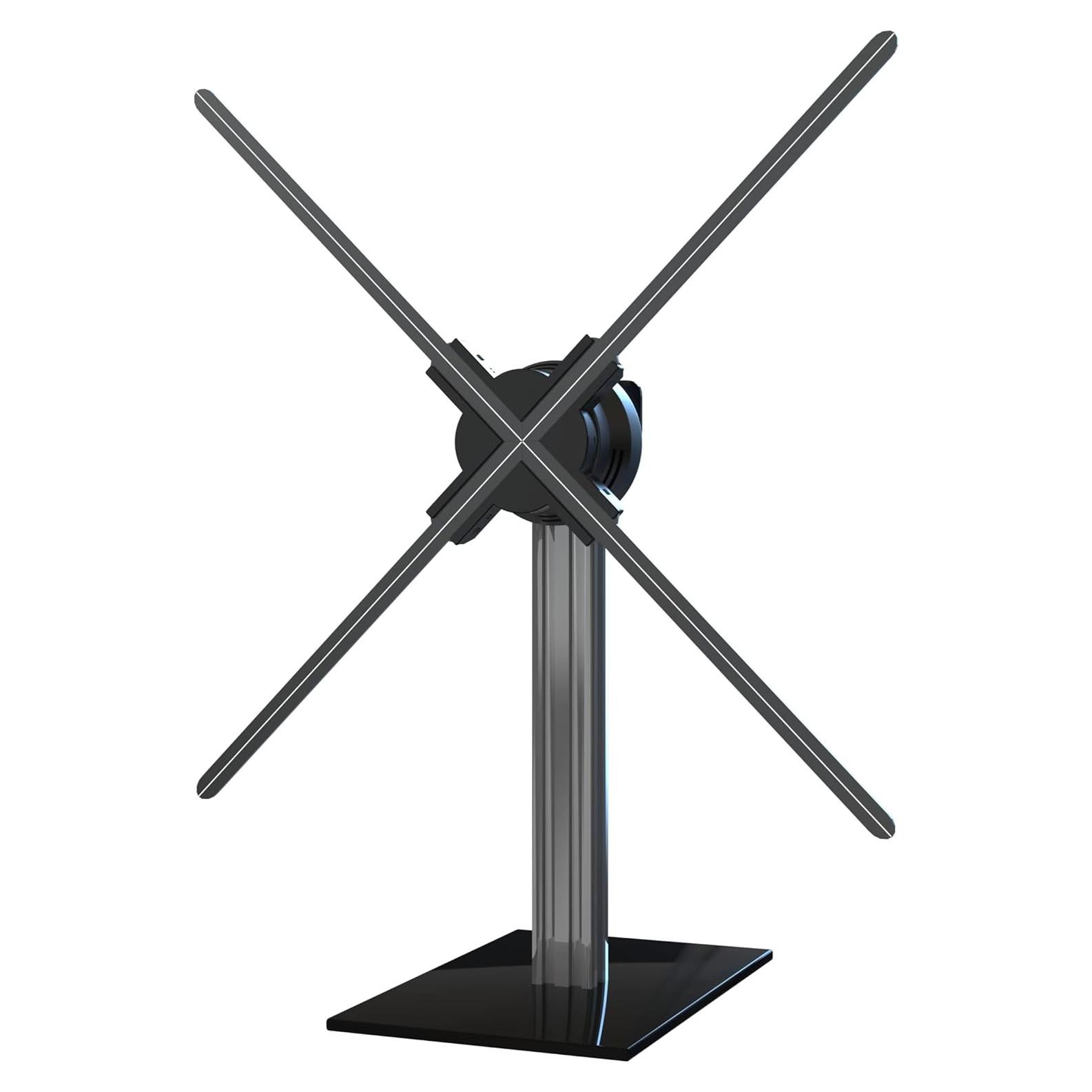 Soporte de Escritorio Missyou para Ventilador Holográfico 3D - Vidrio Templado y Aluminio