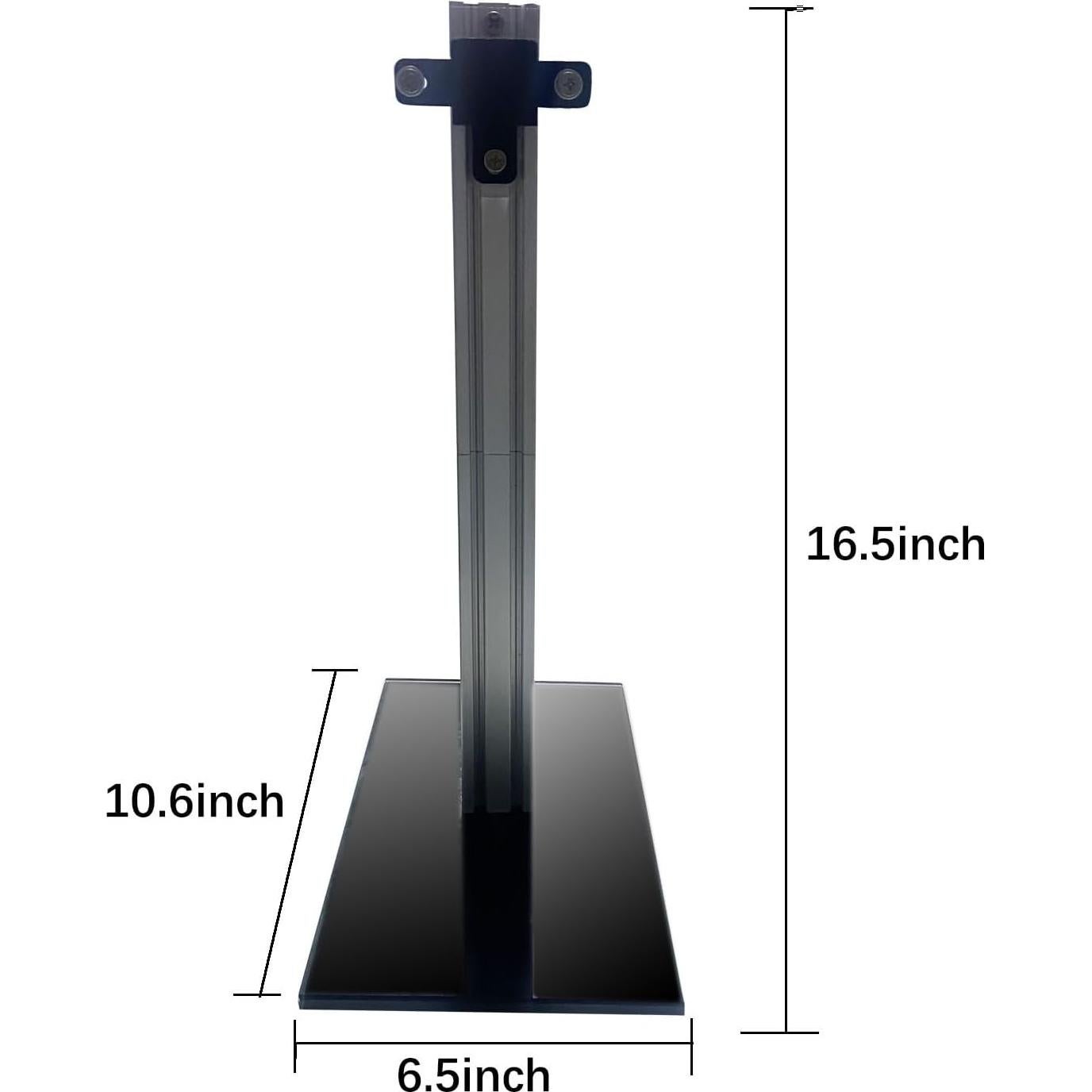 Soporte de Escritorio Missyou para Ventilador Holográfico 3D - Vidrio Templado y Aluminio