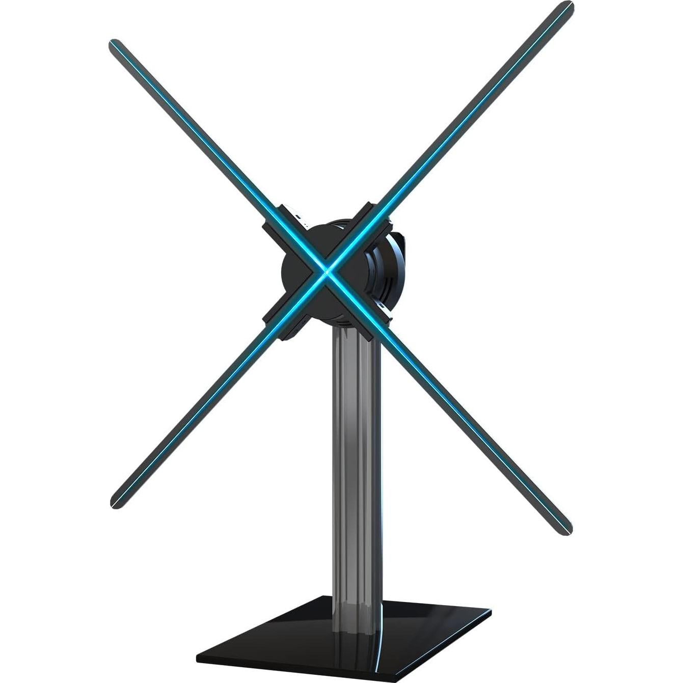 Soporte de Escritorio Missyou para Ventilador Holográfico 3D - Vidrio Templado y Aluminio