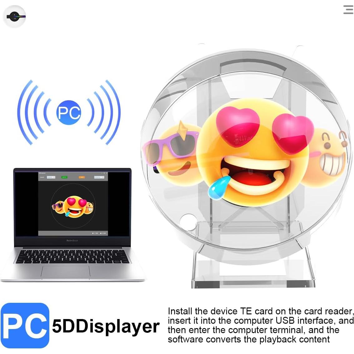 Proyector Holográfico 3D Genérico 12 cm con Audio y Cubierta