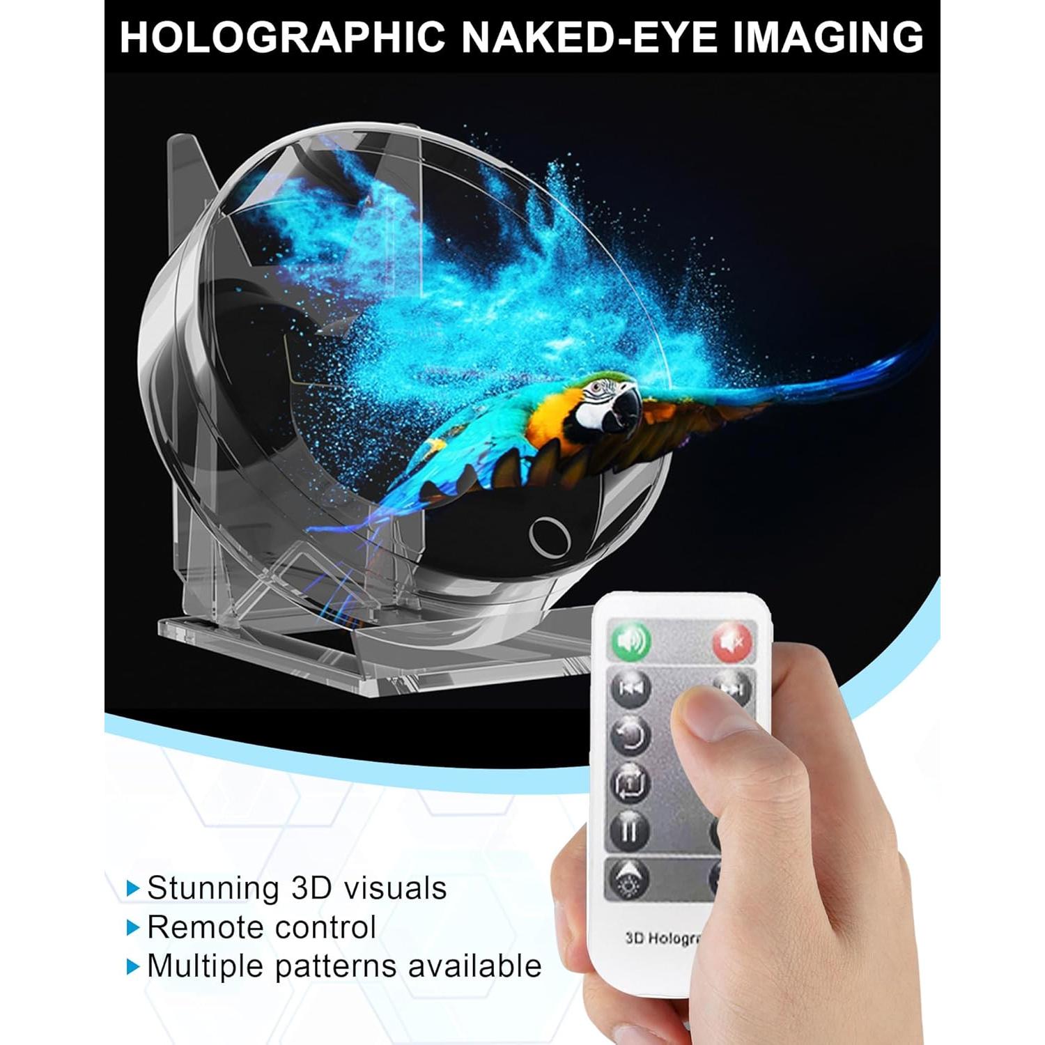 Proyector Holográfico 3D Genérico 12 cm con Audio y Cubierta
