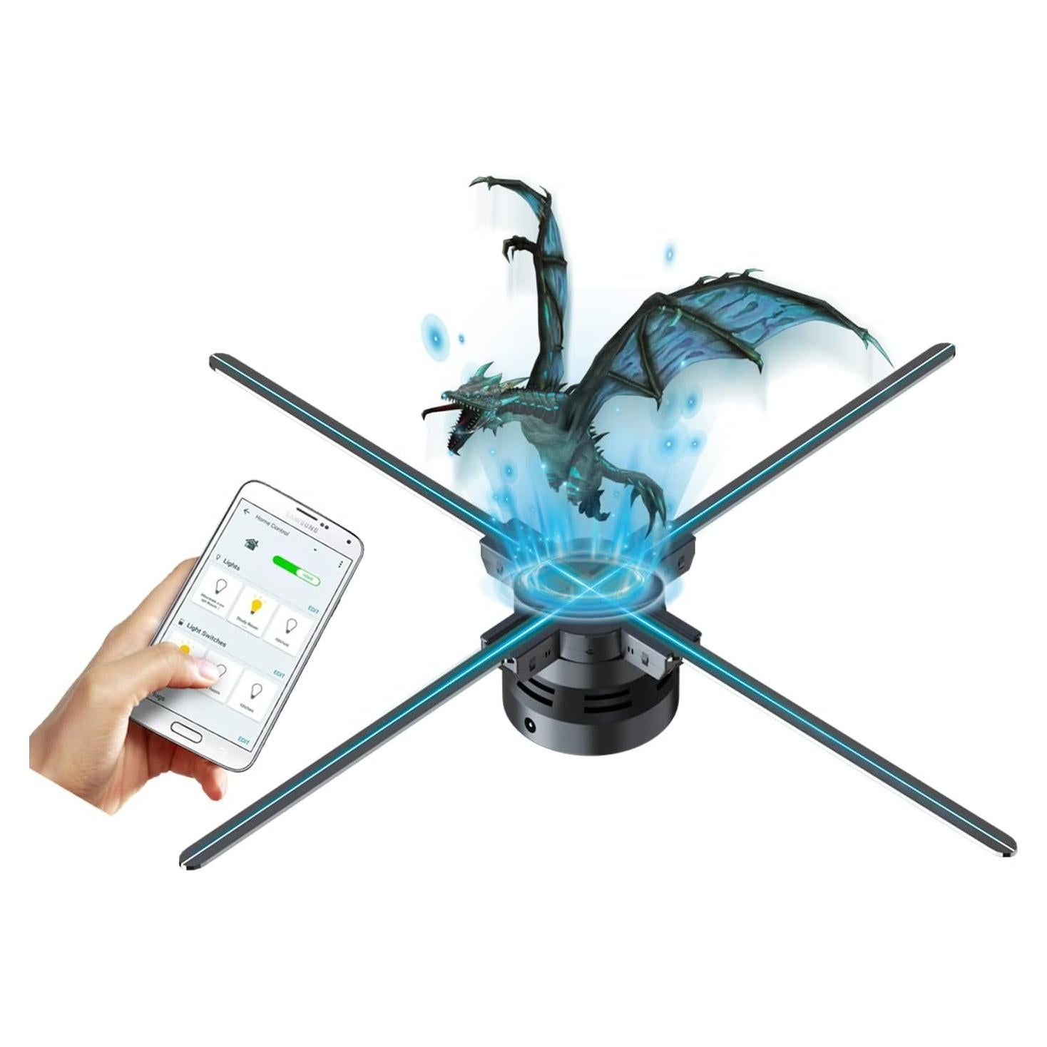 Ventilador Holográfico 3D Missyou MS70S4 69.85 cm con Control Remoto