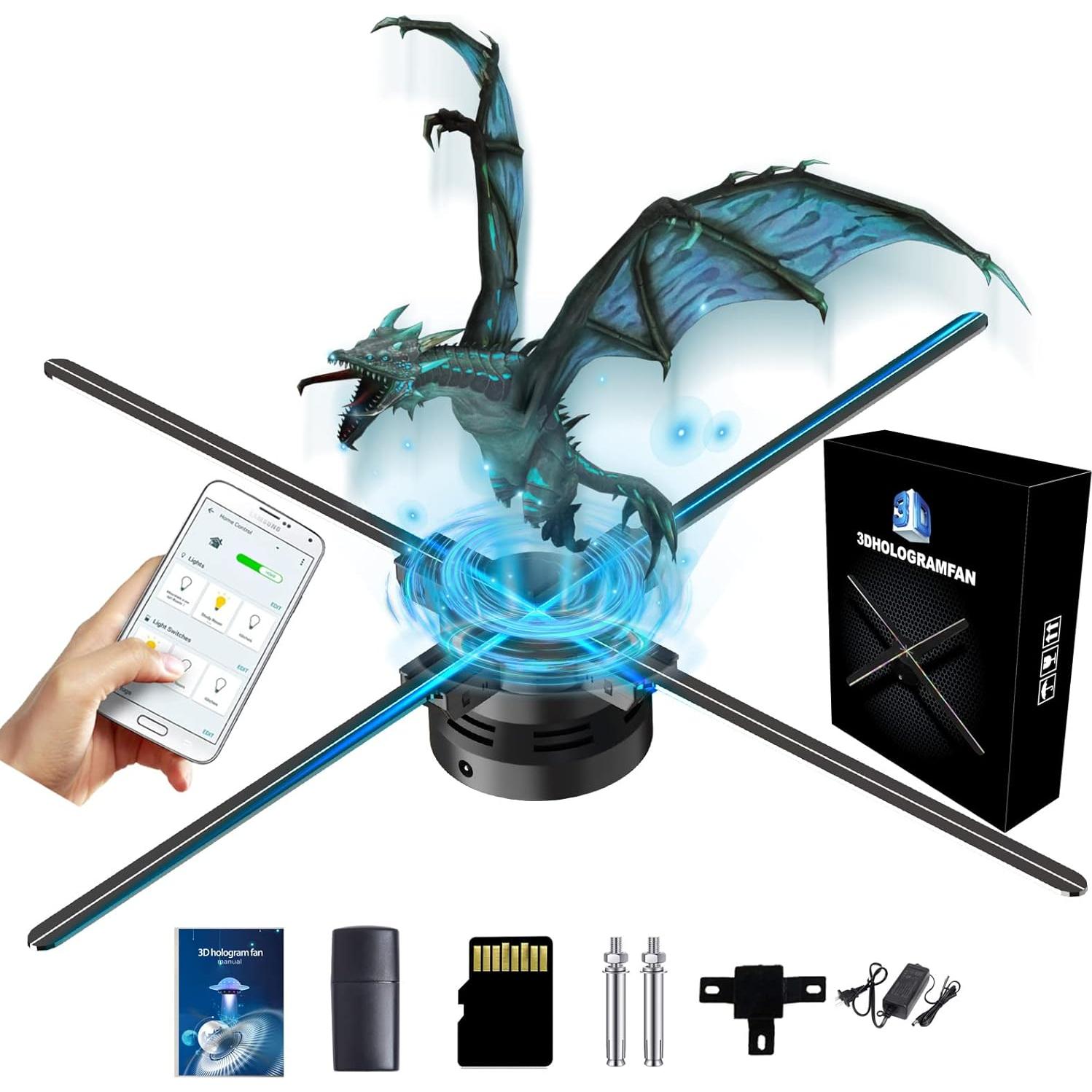 Ventilador Holográfico 3D Missyou MS70S4 69.85 cm con Control Remoto