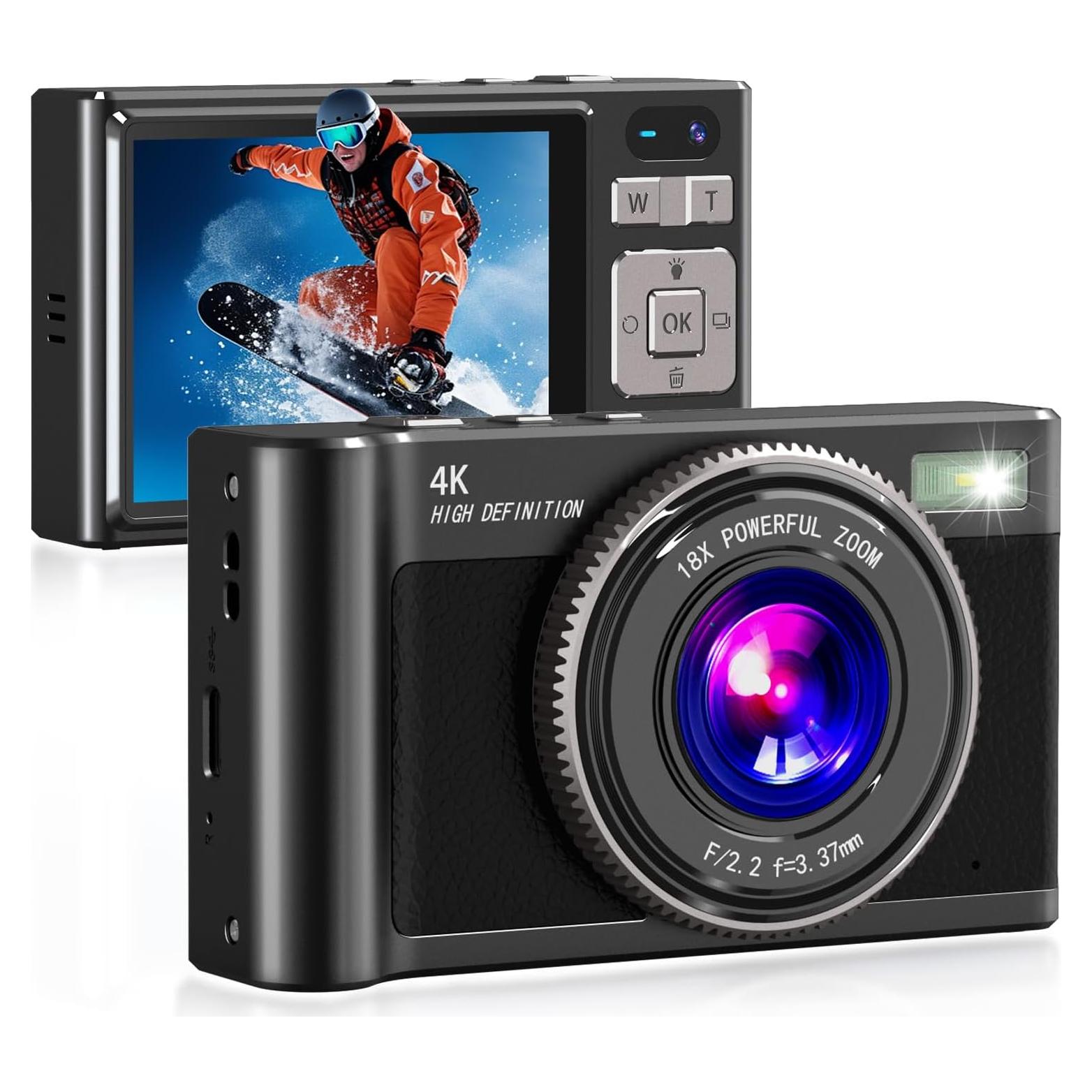 Cámara Digital Forc X02 4K con Tarjeta 64GB y Zoom 18X