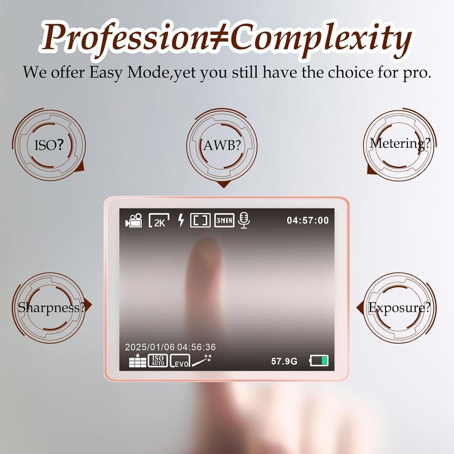 Cámara Digital Forc X02 4K con Tarjeta 64GB y Zoom 18X