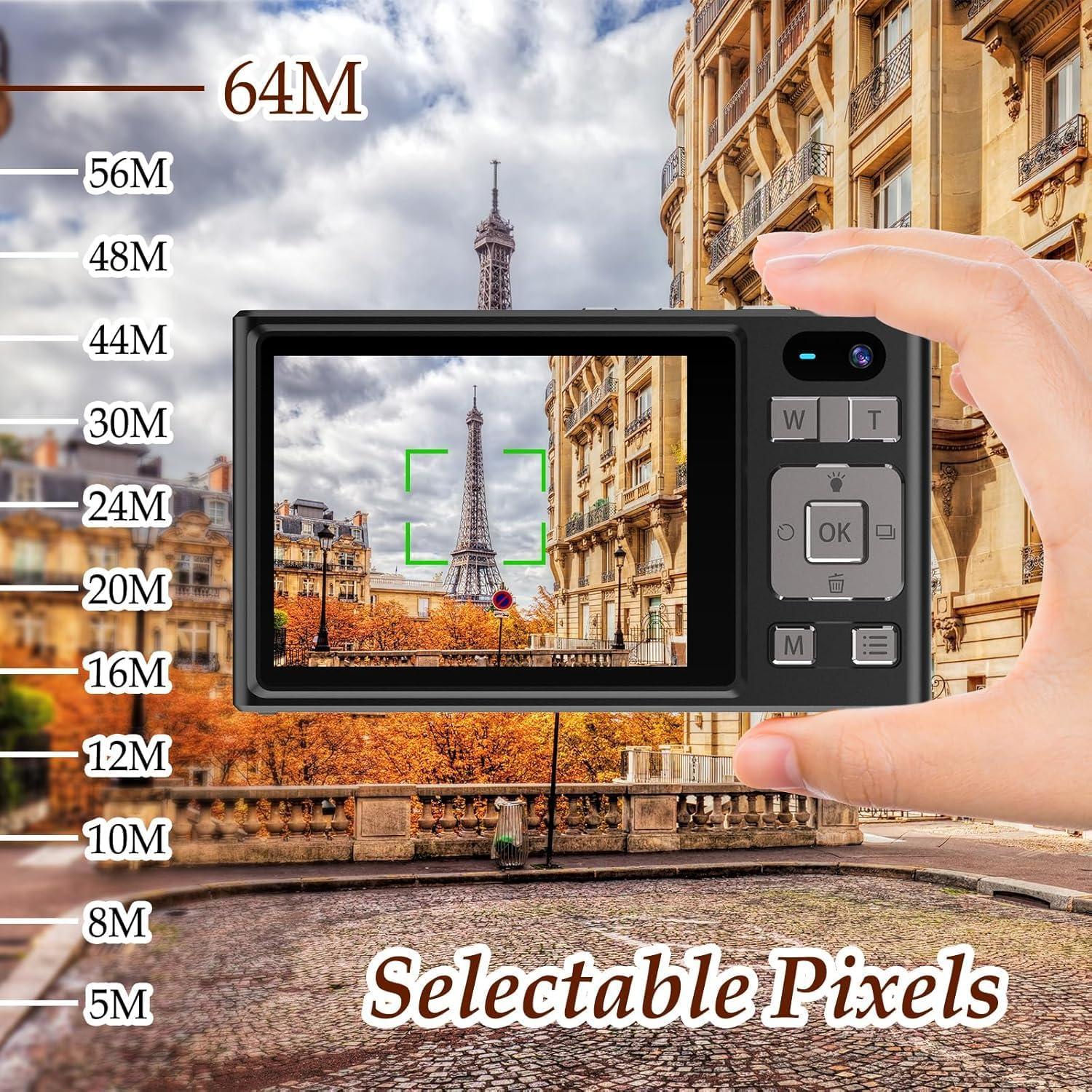 Cámara Digital Forc X02 4K con Tarjeta 64GB y Zoom 18X