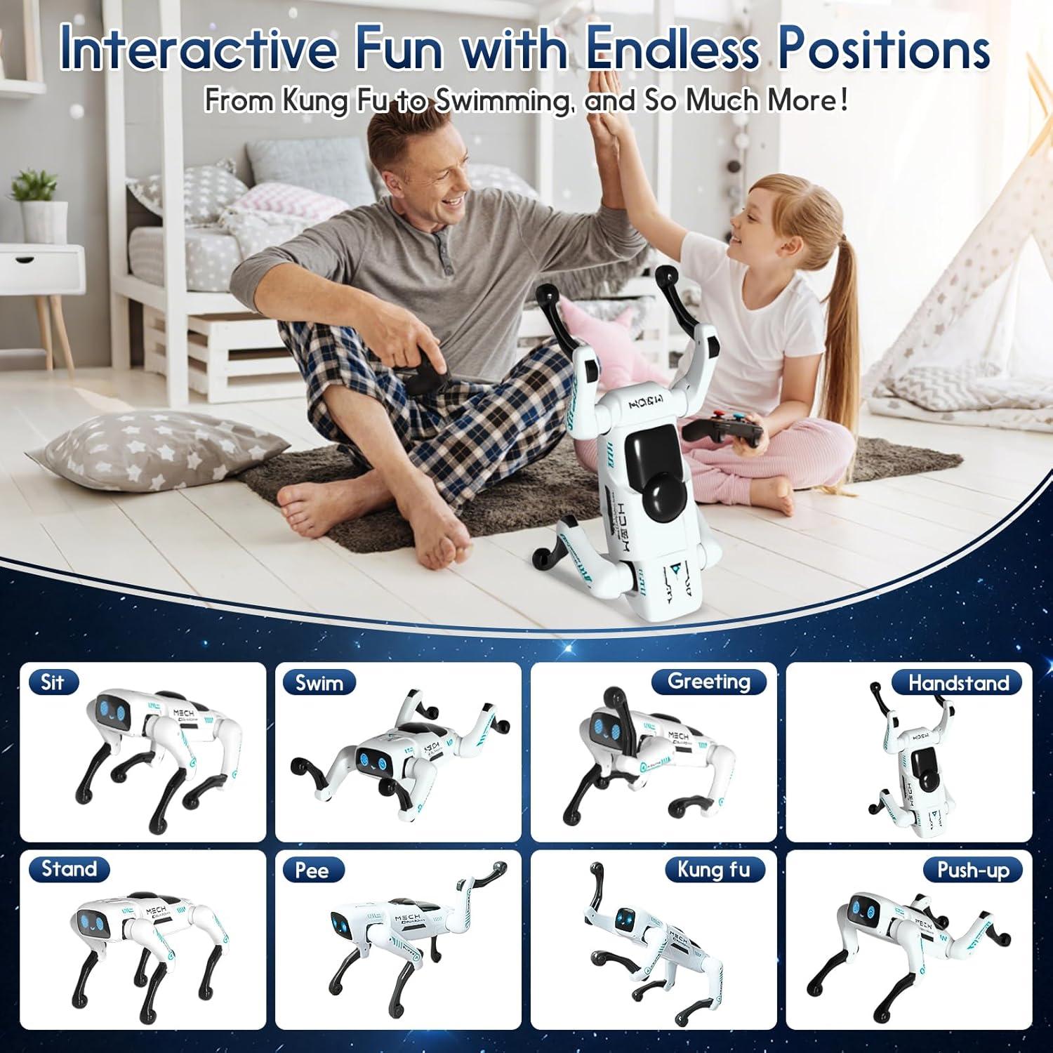 Perro Robot Inteligente Qihong 32cm Control Remoto Interactivo