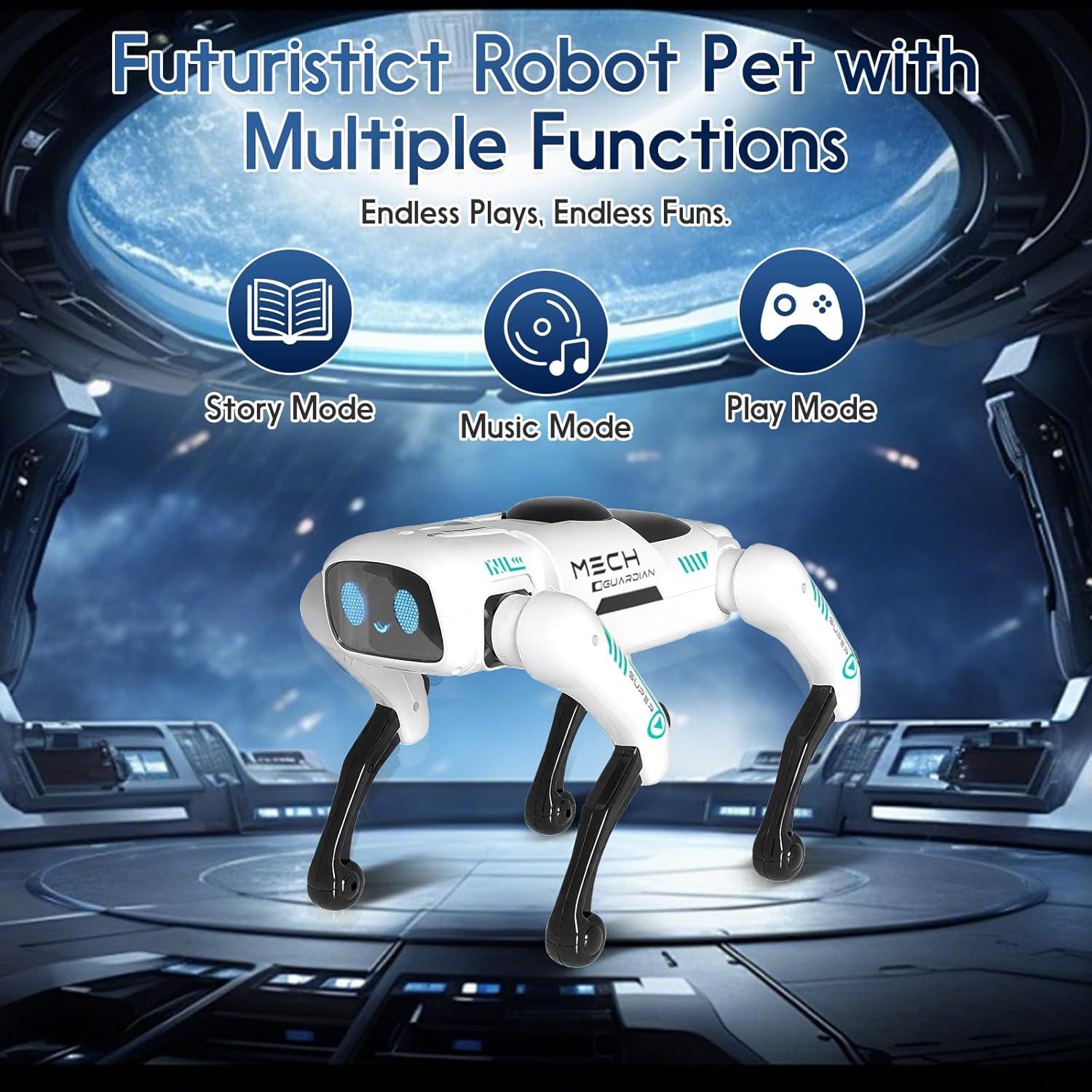 Perro Robot Inteligente Qihong 32cm Control Remoto Interactivo