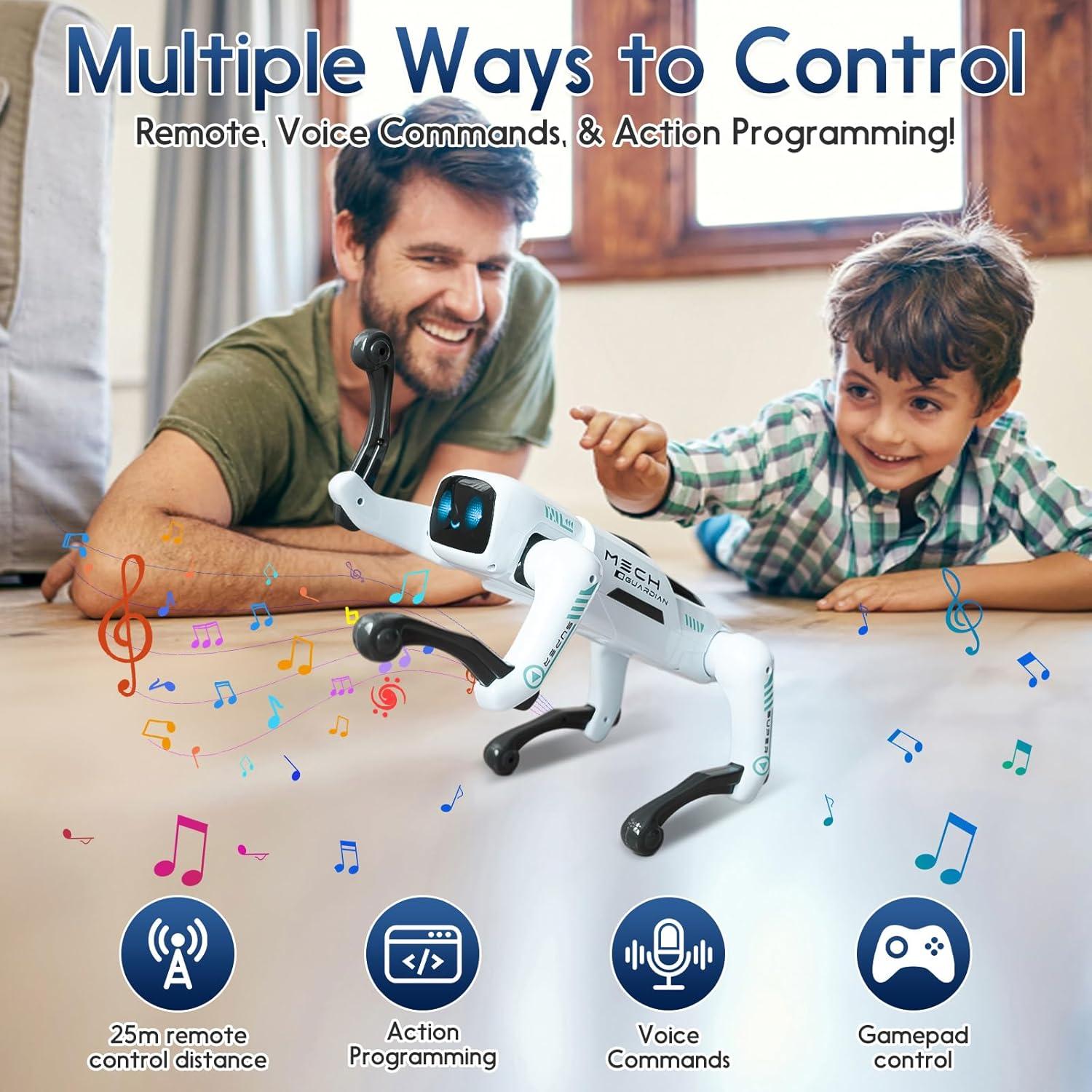 Perro Robot Inteligente Qihong 32cm Control Remoto Interactivo