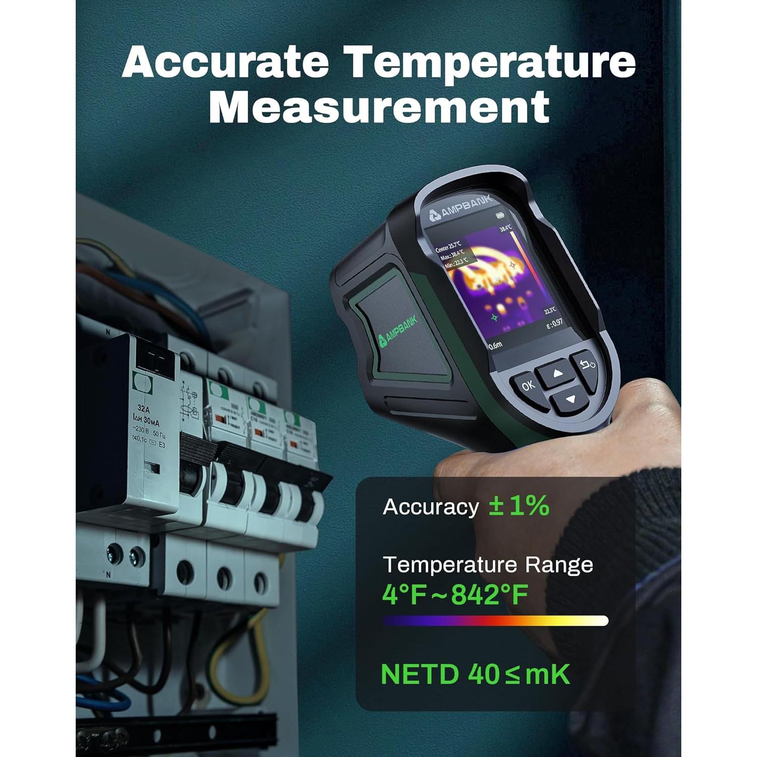 Cámara Térmica Portátil H128 AMPANK, Resolución 240x240
