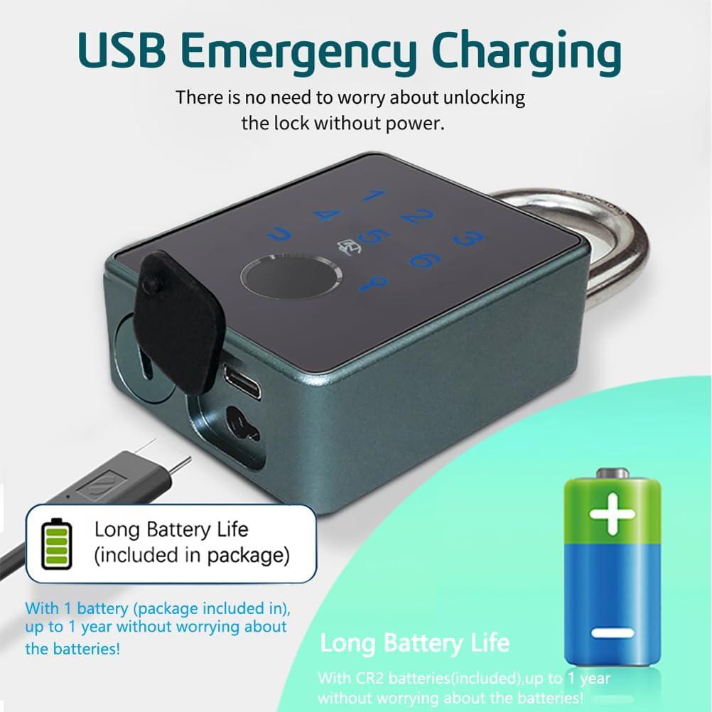 Candado Inteligente UCB con Huellas Dactilares y Bluetooth