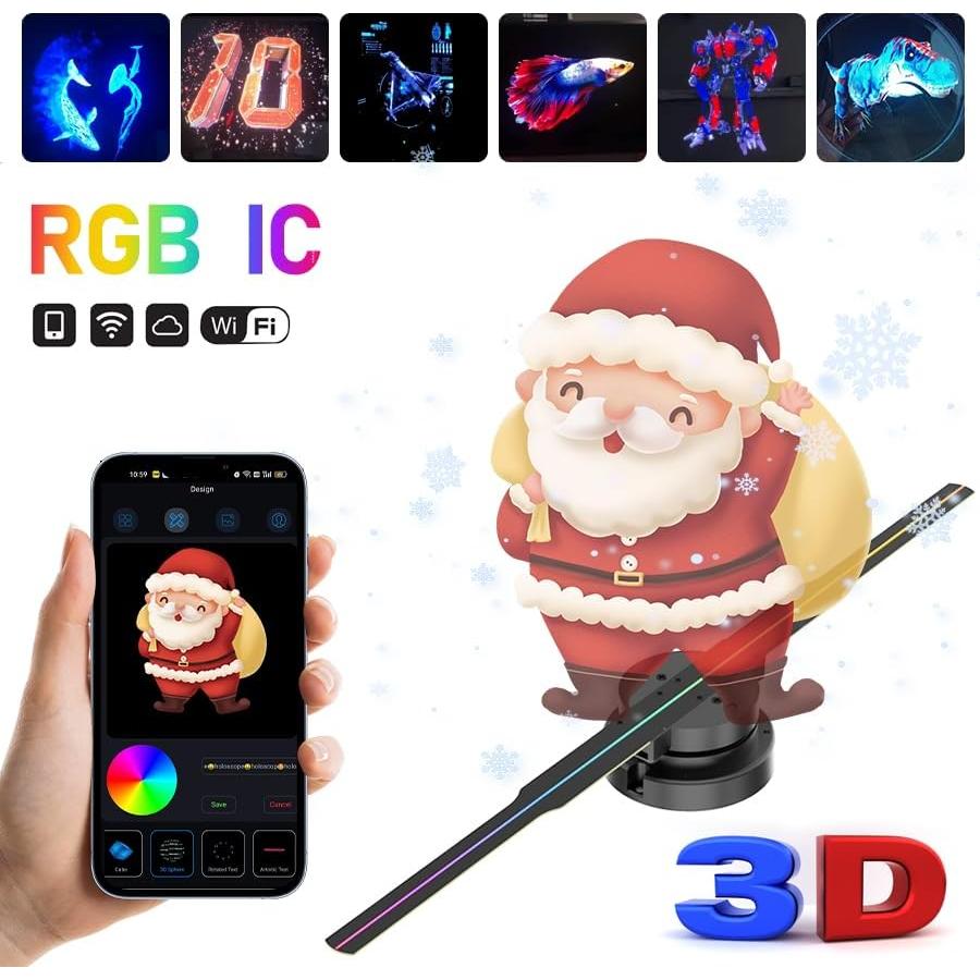 Ventilador Holográfico 3D HAVIsikr 42cm HD Control Remoto