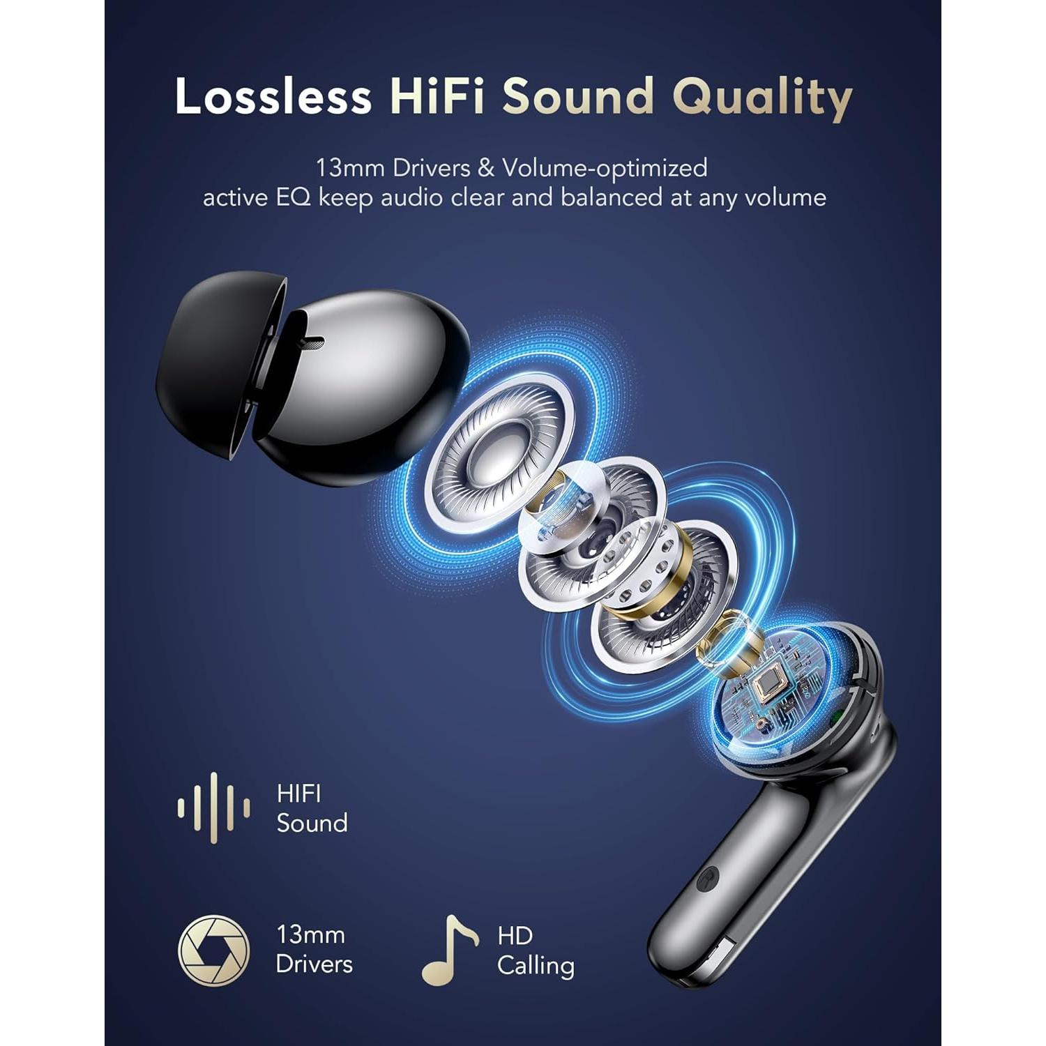 Auriculares Inalámbricos de Traducción AI Q10 - 36H, Bluetooth 5.4