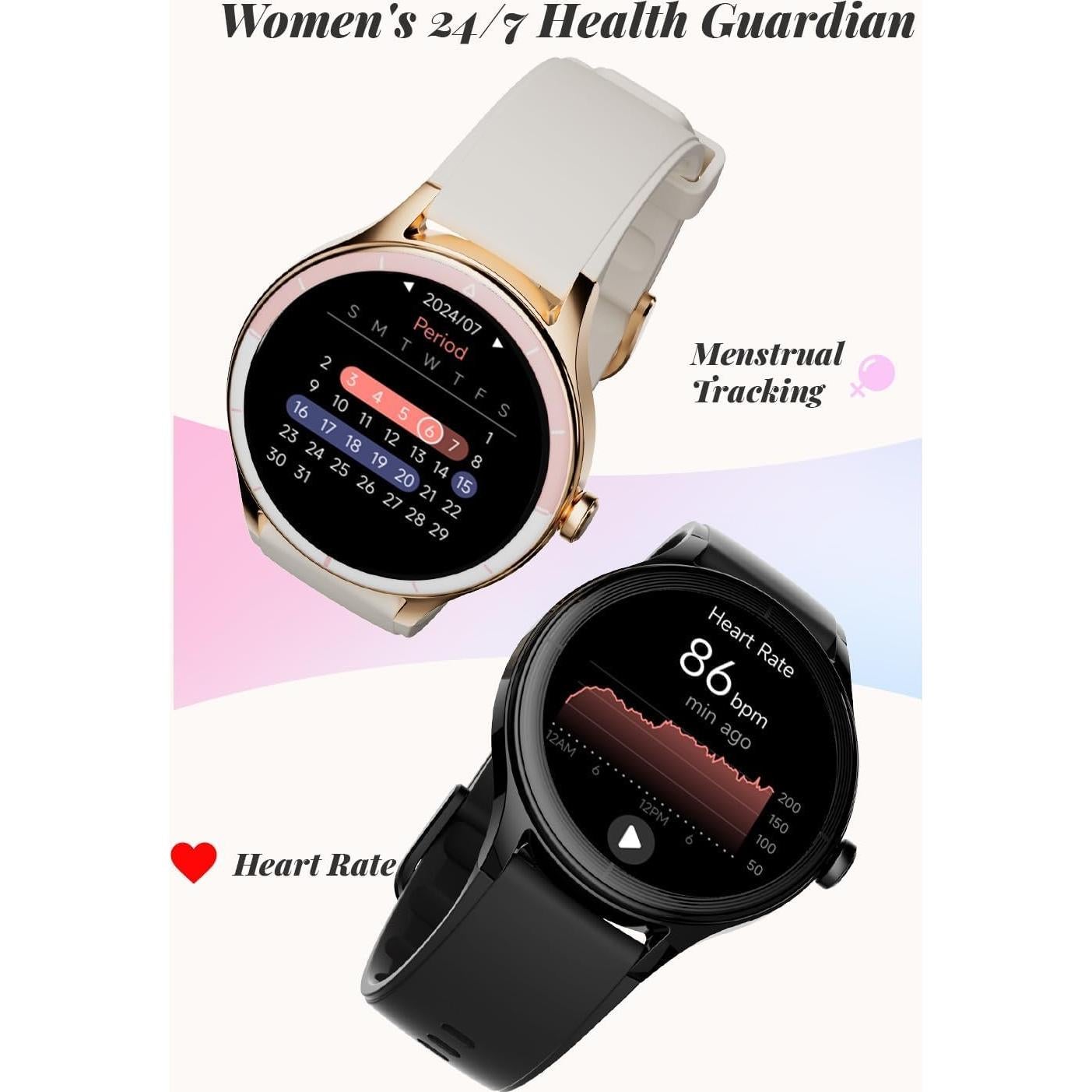 Reloj Inteligente TOOBUR Beige para Mujeres - Fitness y Salud