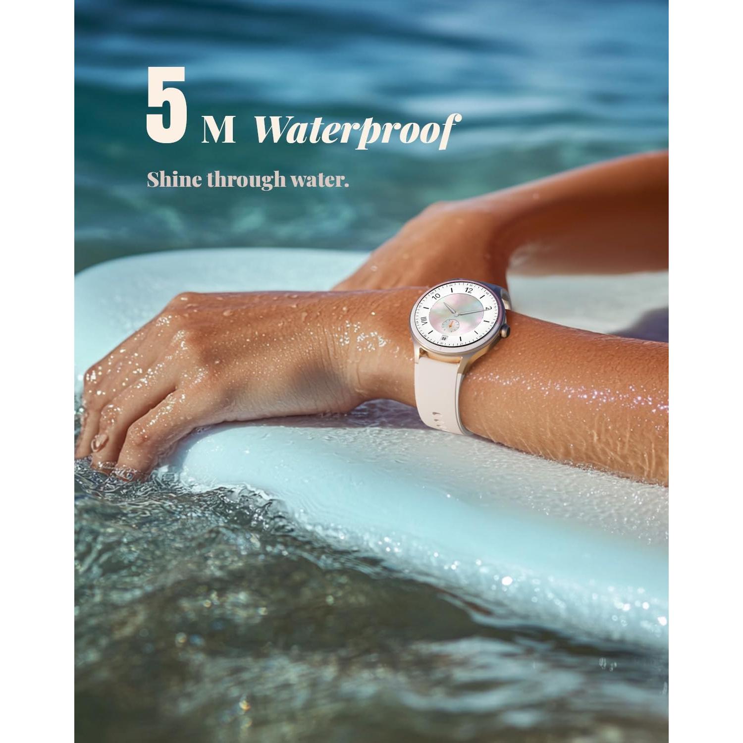 Reloj Inteligente TOOBUR Beige para Mujeres - Fitness y Salud