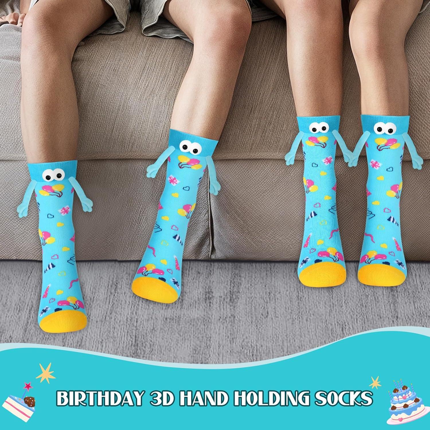 Calcetines Magnéticos de Mano Sosteniendo Yoirrat Azul